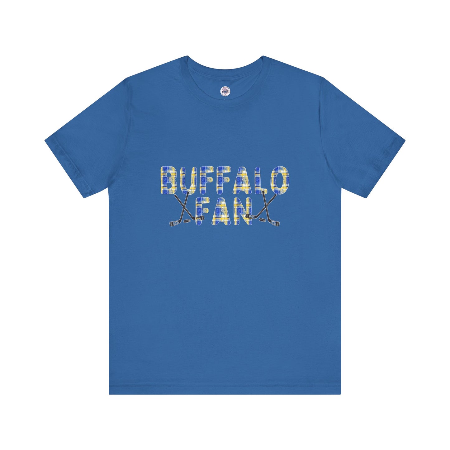 Sabres Watercolor Buffalo Plaid Unisex Short Sleeve Tee