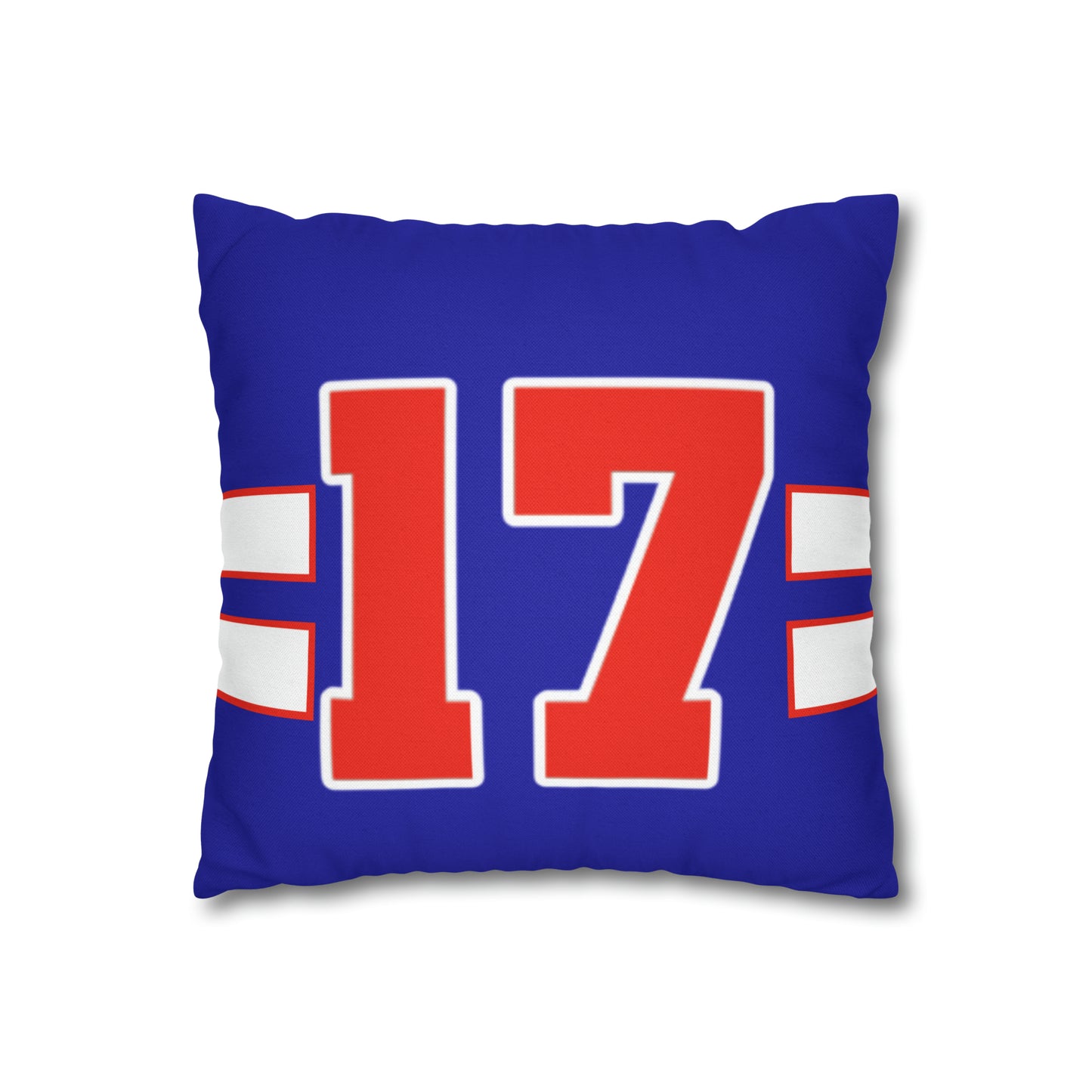 #17 Buffalo Bills Fan Spun Polyester Square Pillow Case