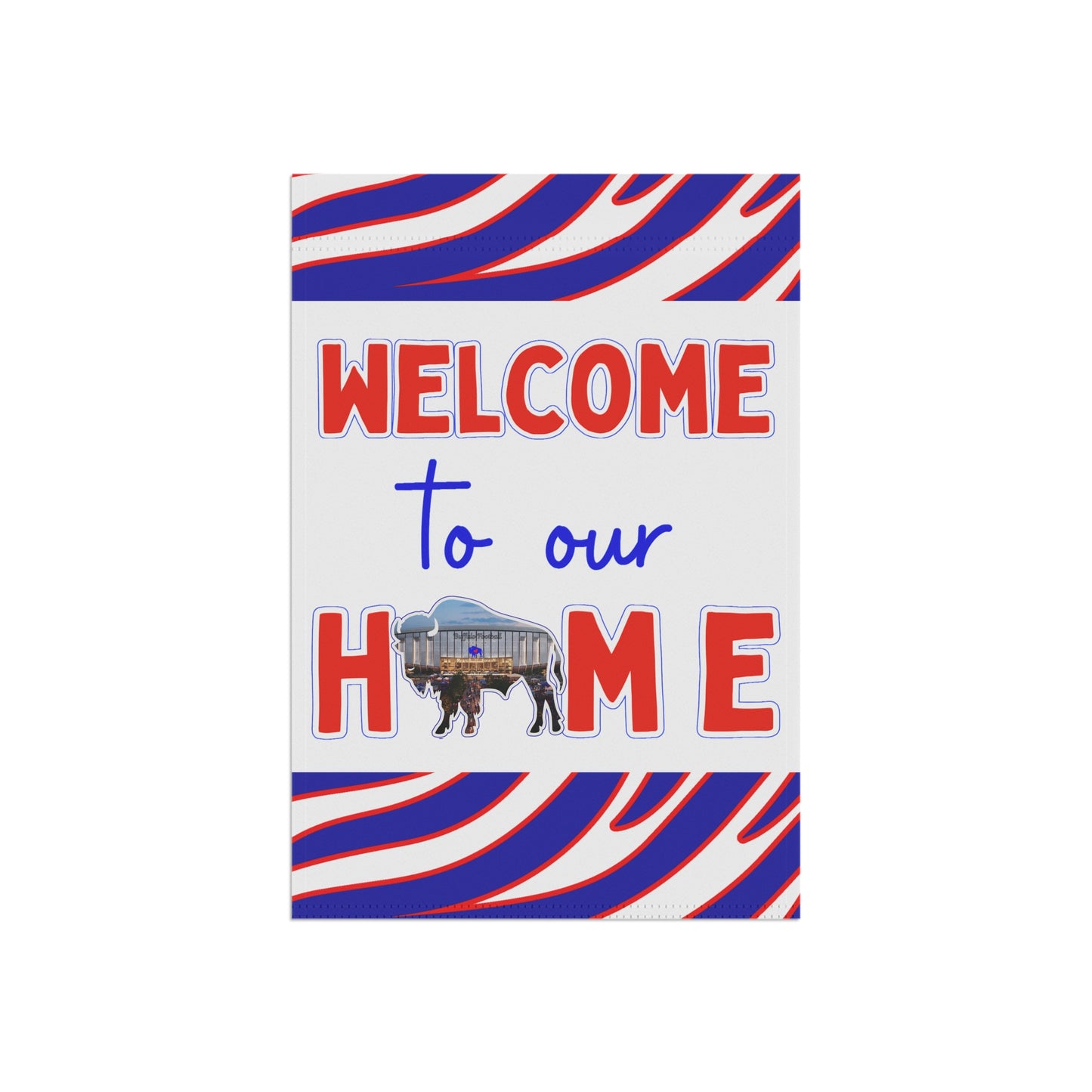 Welcome to our New Home - New Stadium 2026 Animal Stripes Garden Flags