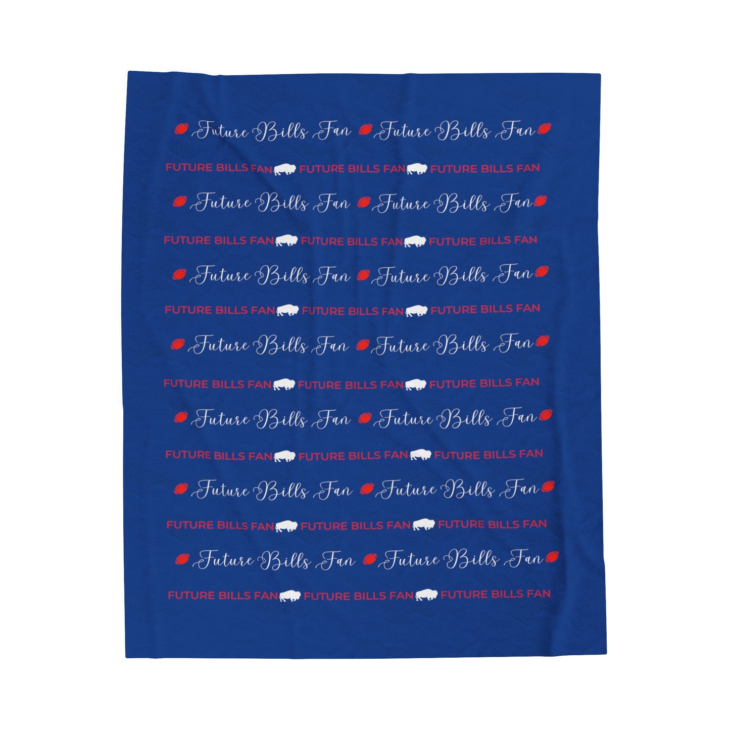 Future Bills Fan Warm and Cuddly Velveteen Plush Blanket