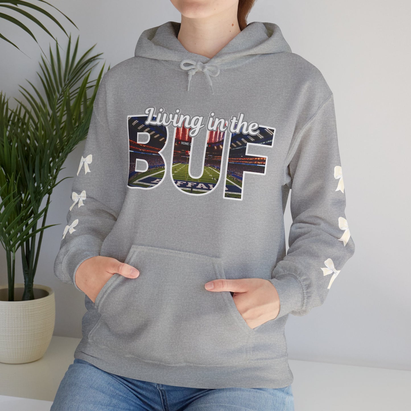 BUF Buffalo Bills Stadium Unisex Heavy Blend™ Hooded Sweatshirt