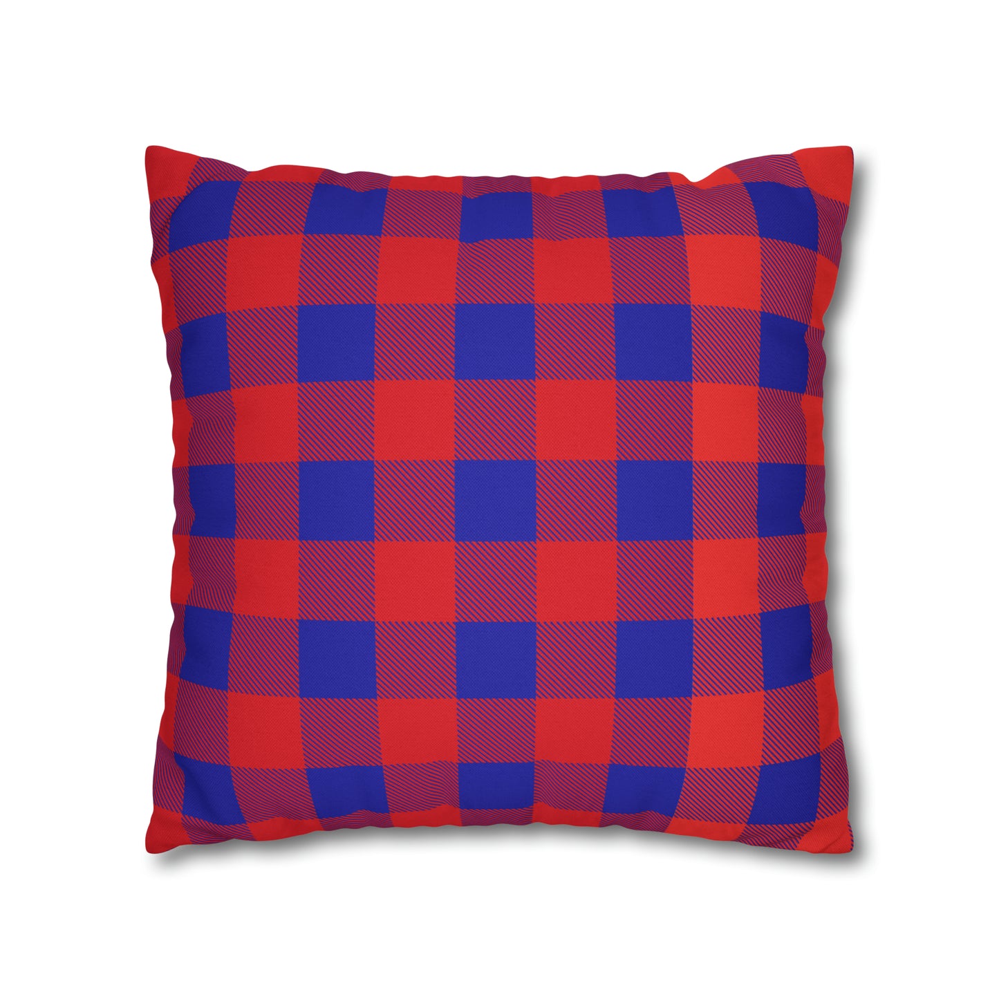 Bills Buffalo Plaid Spun Polyester Square Pillow Case