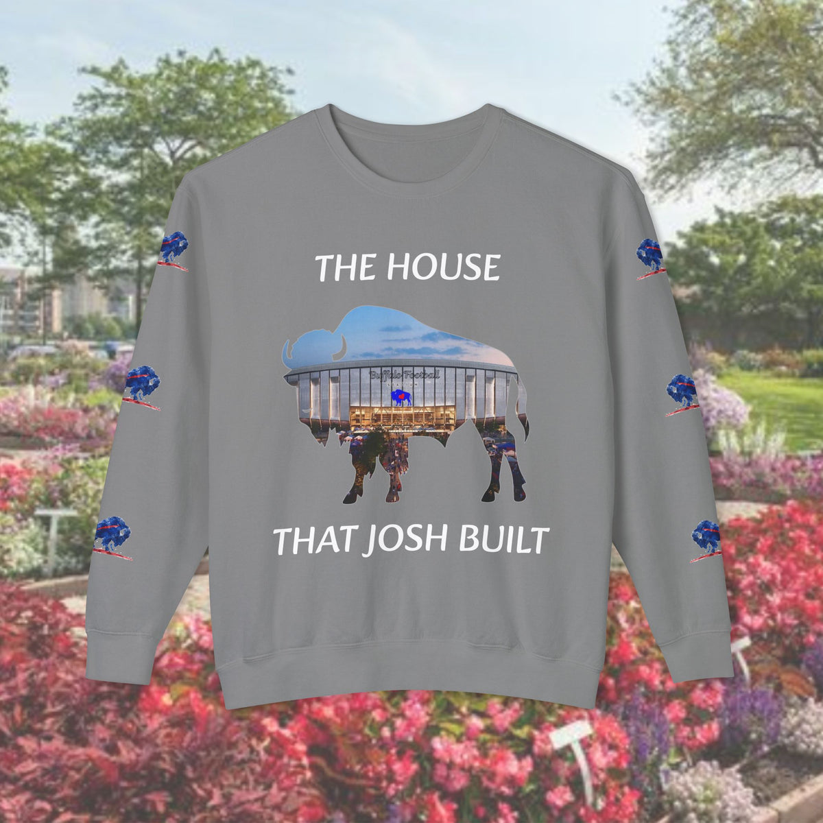 Copy of Watercolor Buffalo Football Unisex Lightweight Crewneck Sweatshirt
