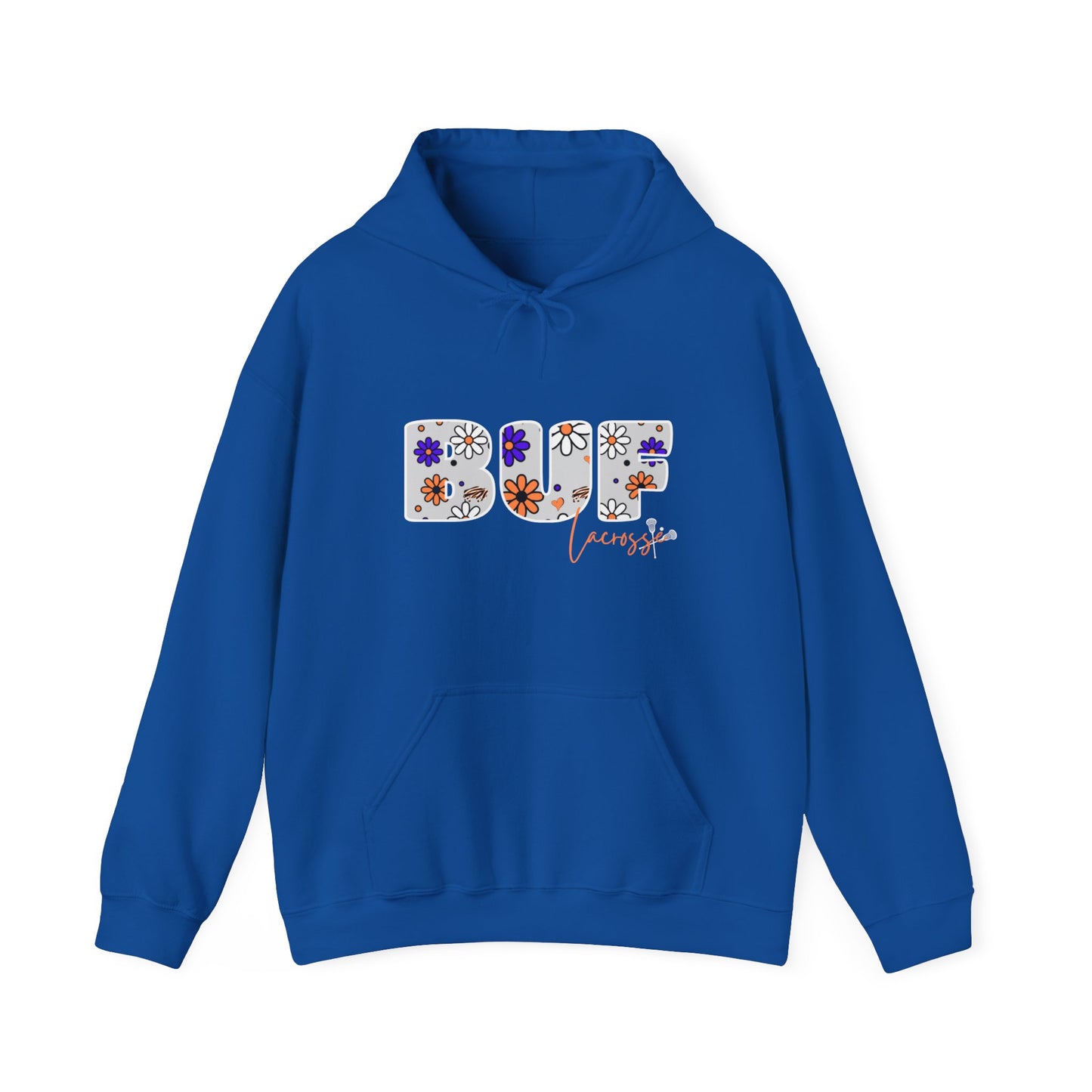 BUF Lacrosse Unisex Heavy Blend™ Hooded Sweatshirt ~ Flower Power Design