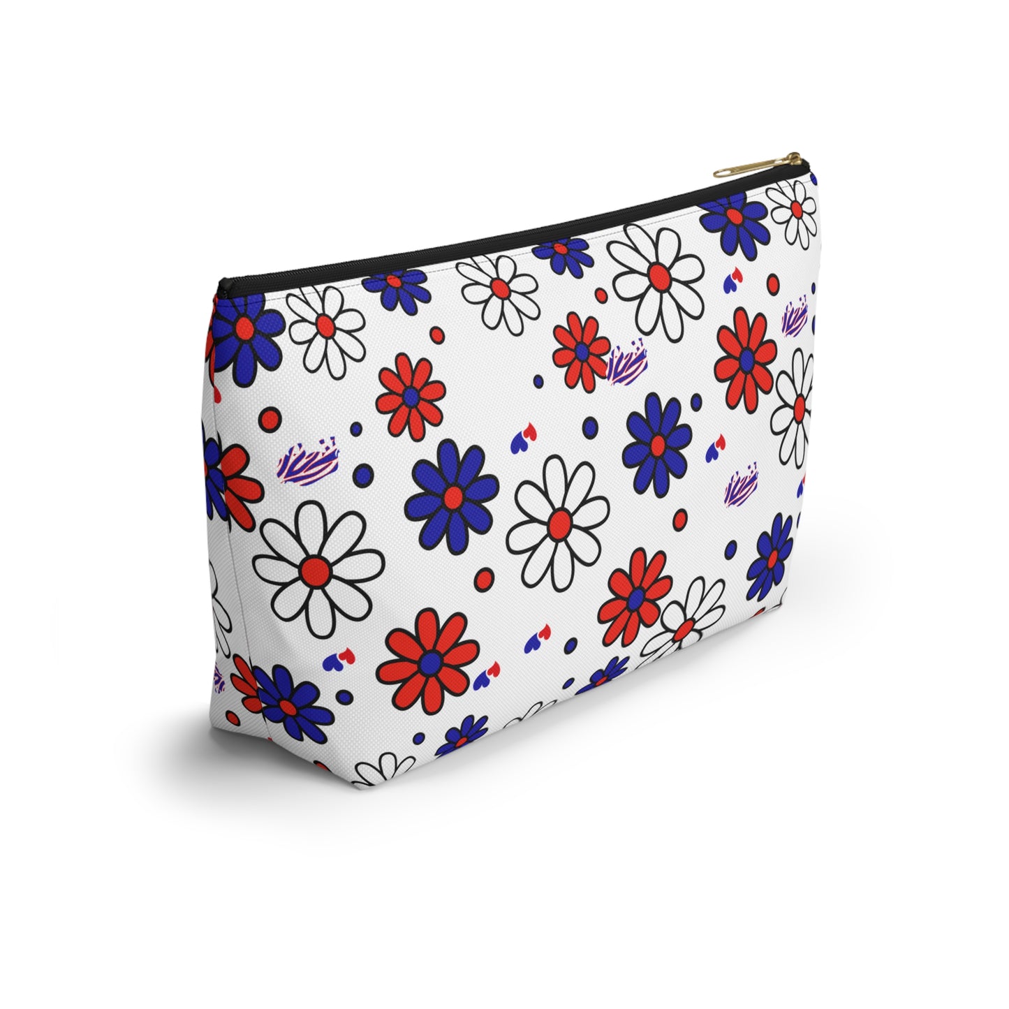 Buffalo Bills Flower Power Retro Accessory Pouch w T-bottom