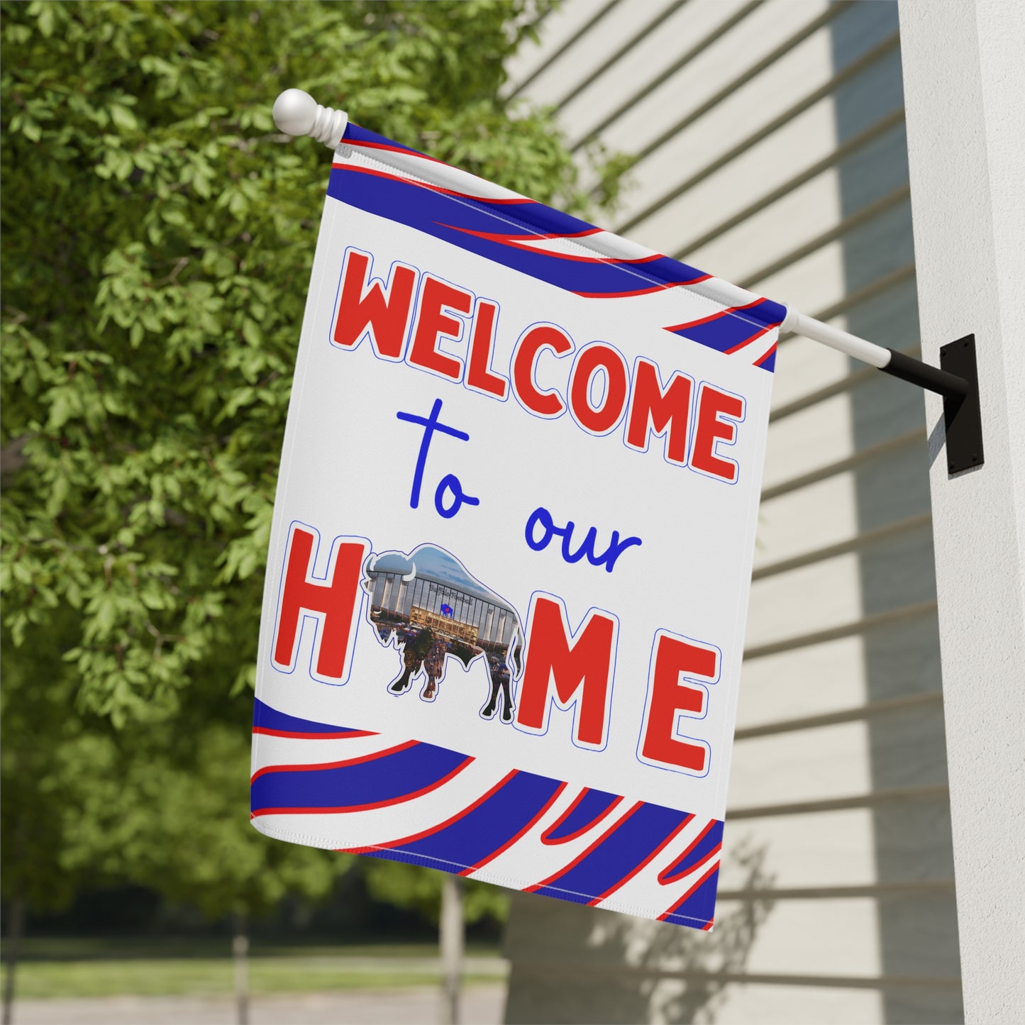 Welcome to our New Home - New Stadium 2026 Animal Stripes Garden Flags