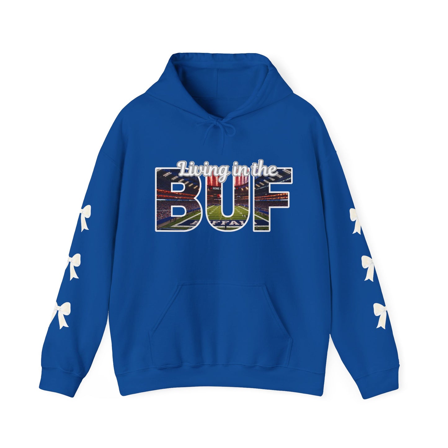 BUF Buffalo Bills Stadium Unisex Heavy Blend™ Hooded Sweatshirt