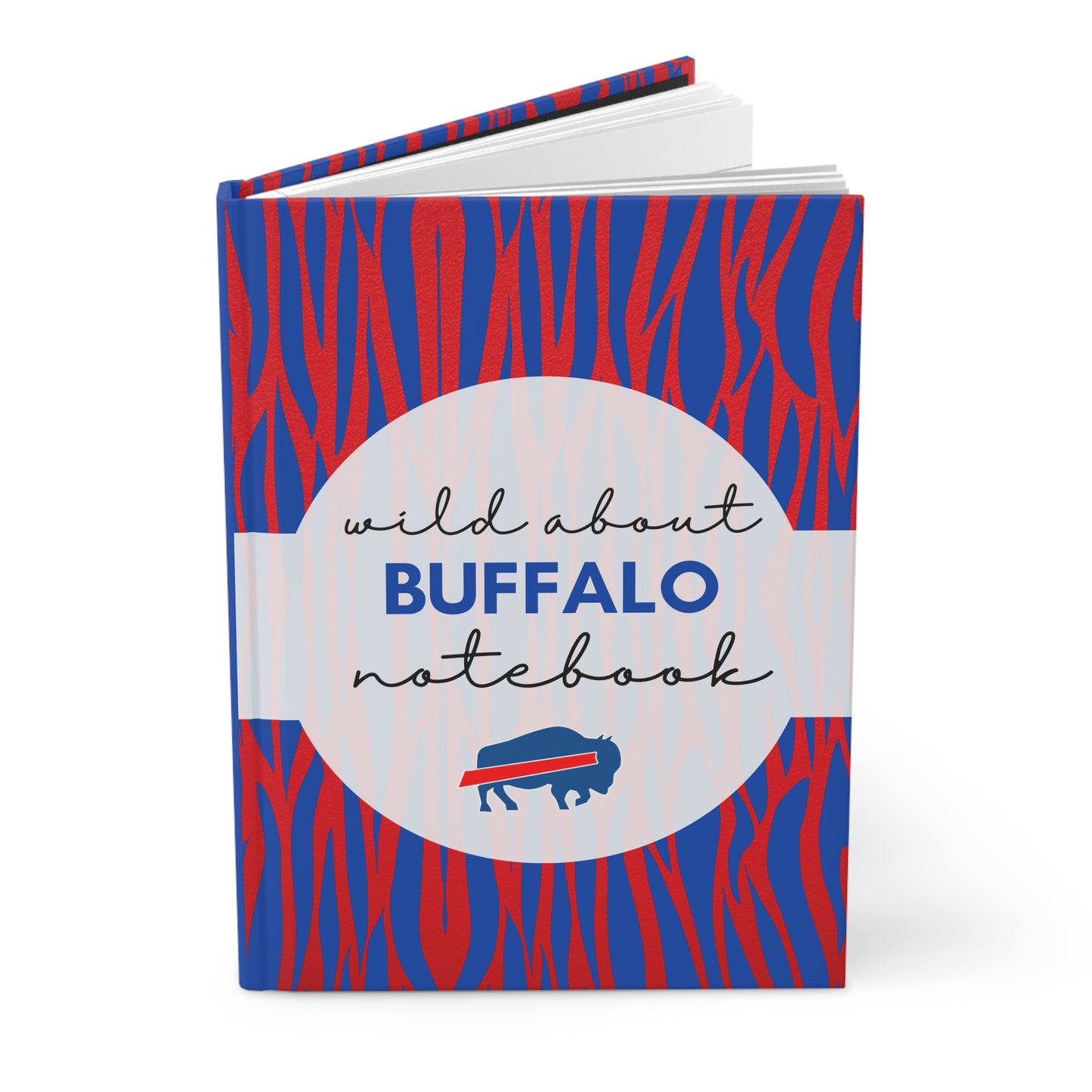 Wild About BUFFALO 6" x 9" 150 Page (75 sheets) white lined paper Hardcover Journal Matte (Pattern #15)