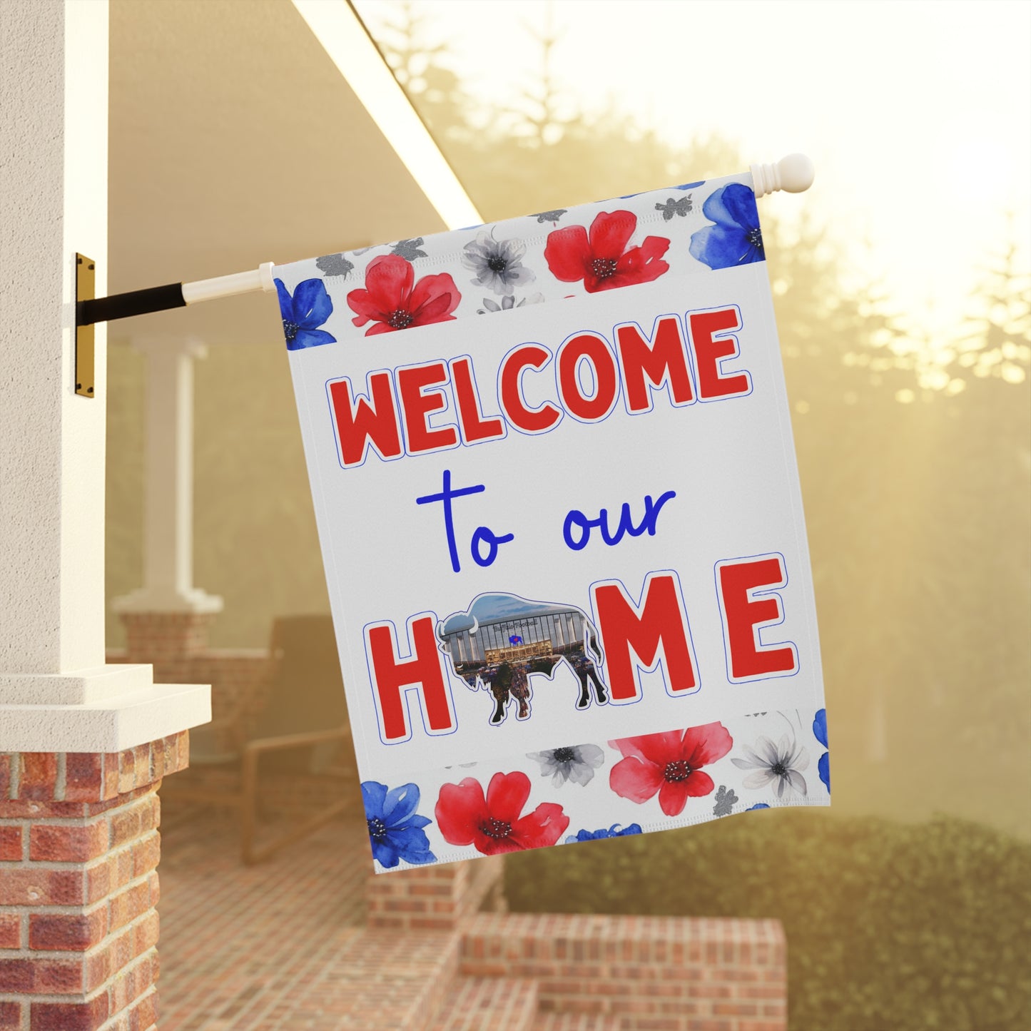 Welcome to our New Home - New Stadium 2026 Floral Garden Flags