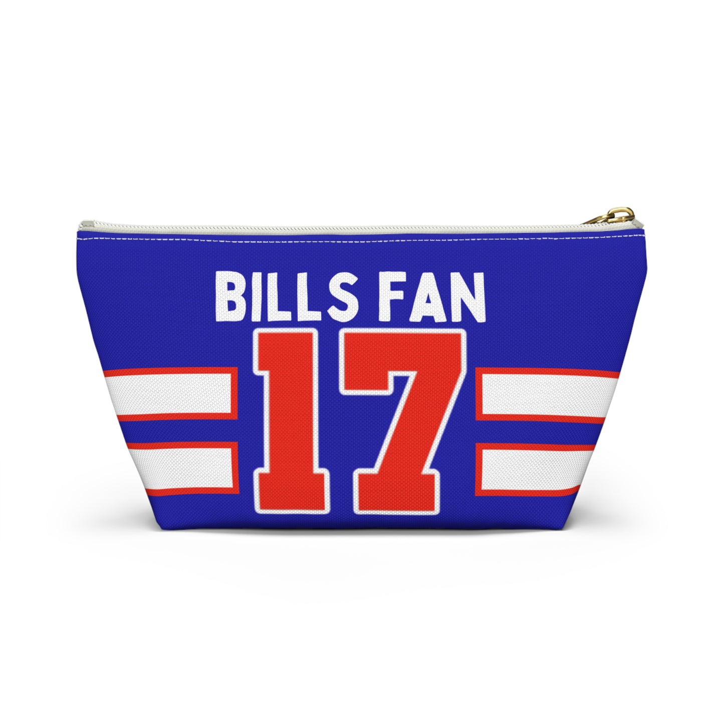 #17 Buffalo Bills Retro Accessory Pouch w T-bottom