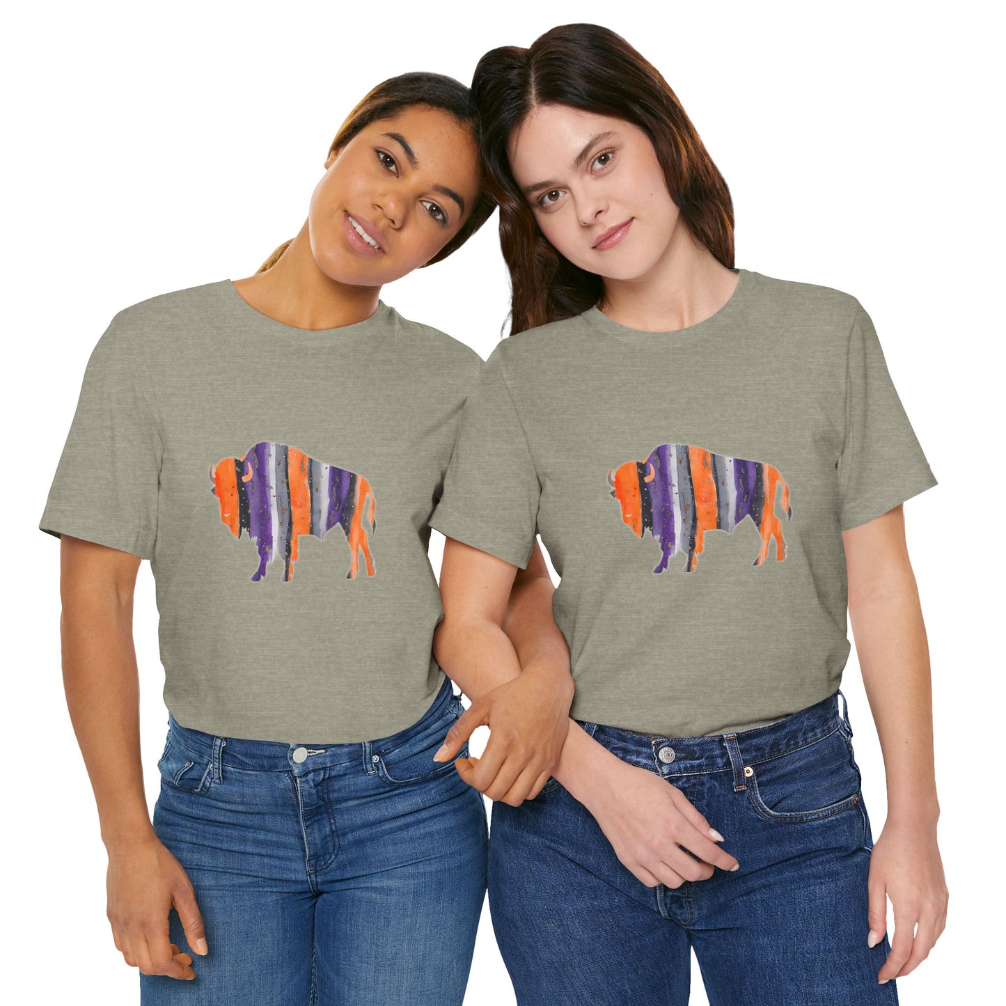 Bandits Watercolor Buffalo Unisex Short Sleeve Tee