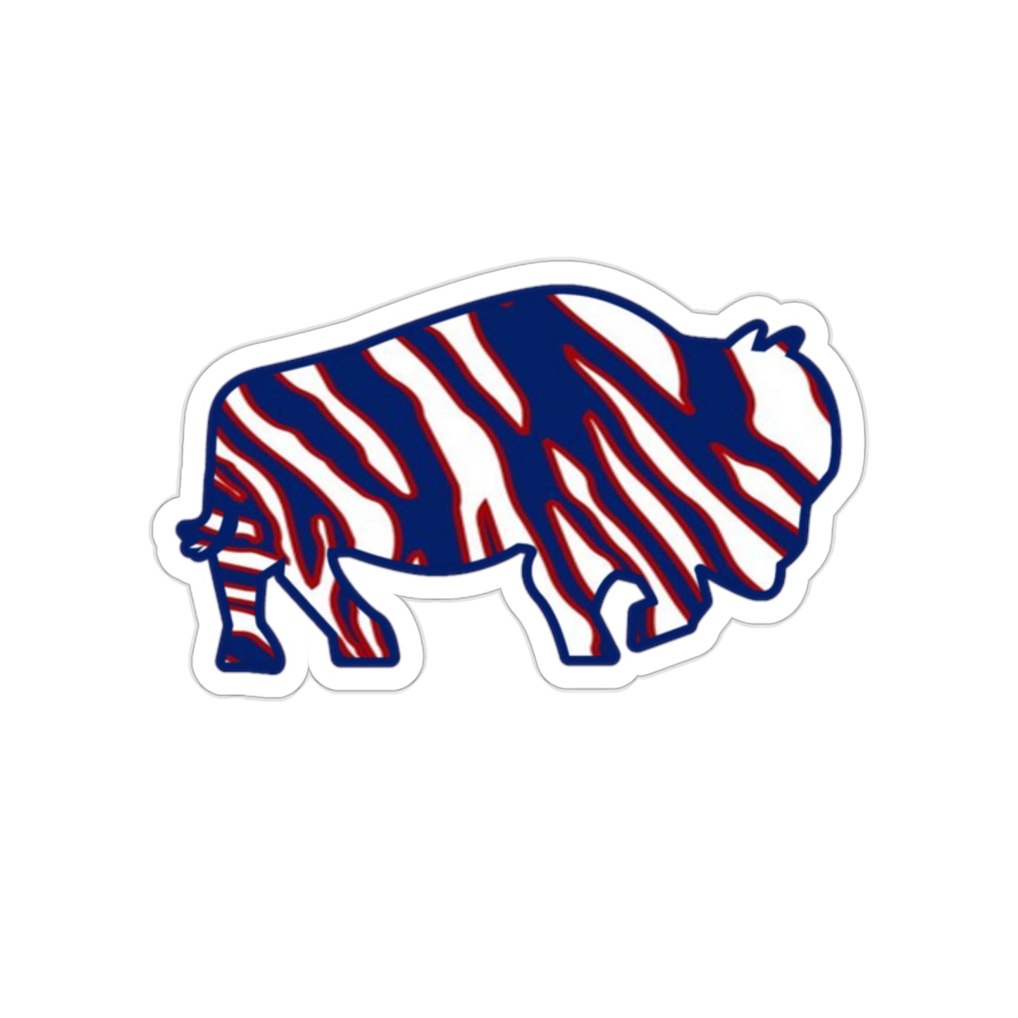 Zubaz Blue Buffalo Sticker