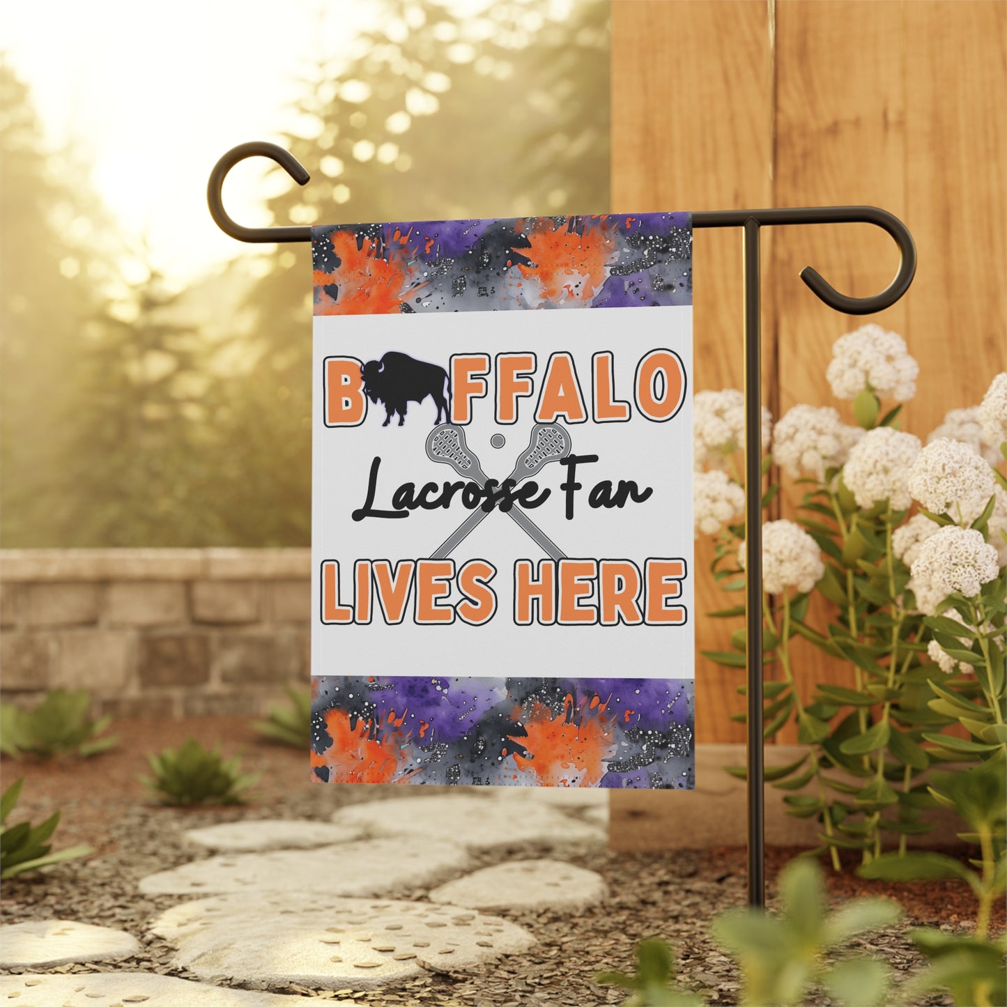 Buffalo Lacrosse Fan Garden Flag