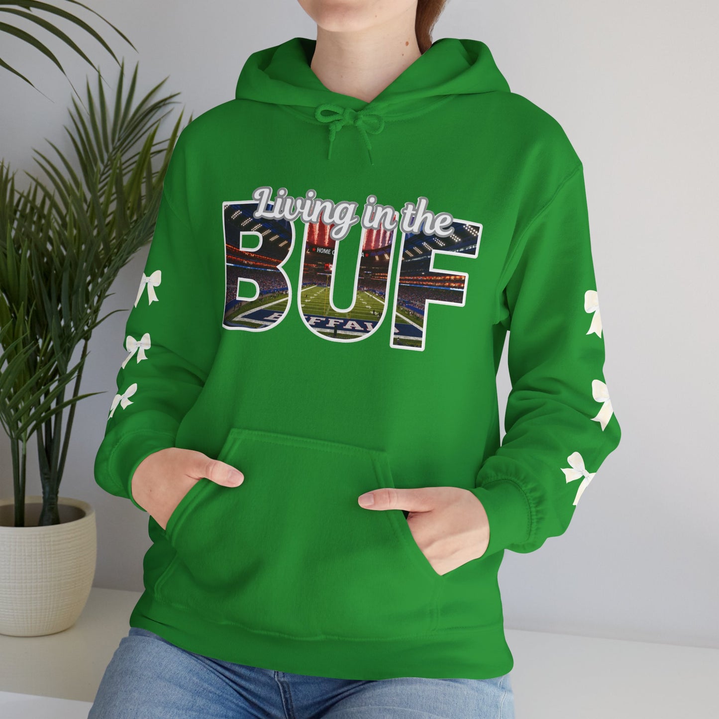 BUF Buffalo Bills Stadium Unisex Heavy Blend™ Hooded Sweatshirt