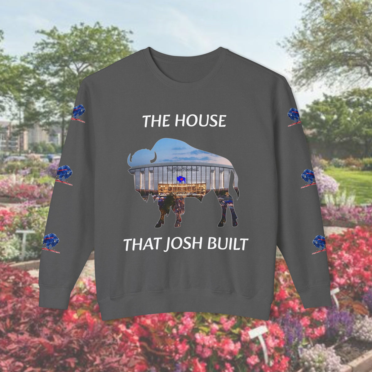 Copy of Watercolor Buffalo Football Unisex Lightweight Crewneck Sweatshirt