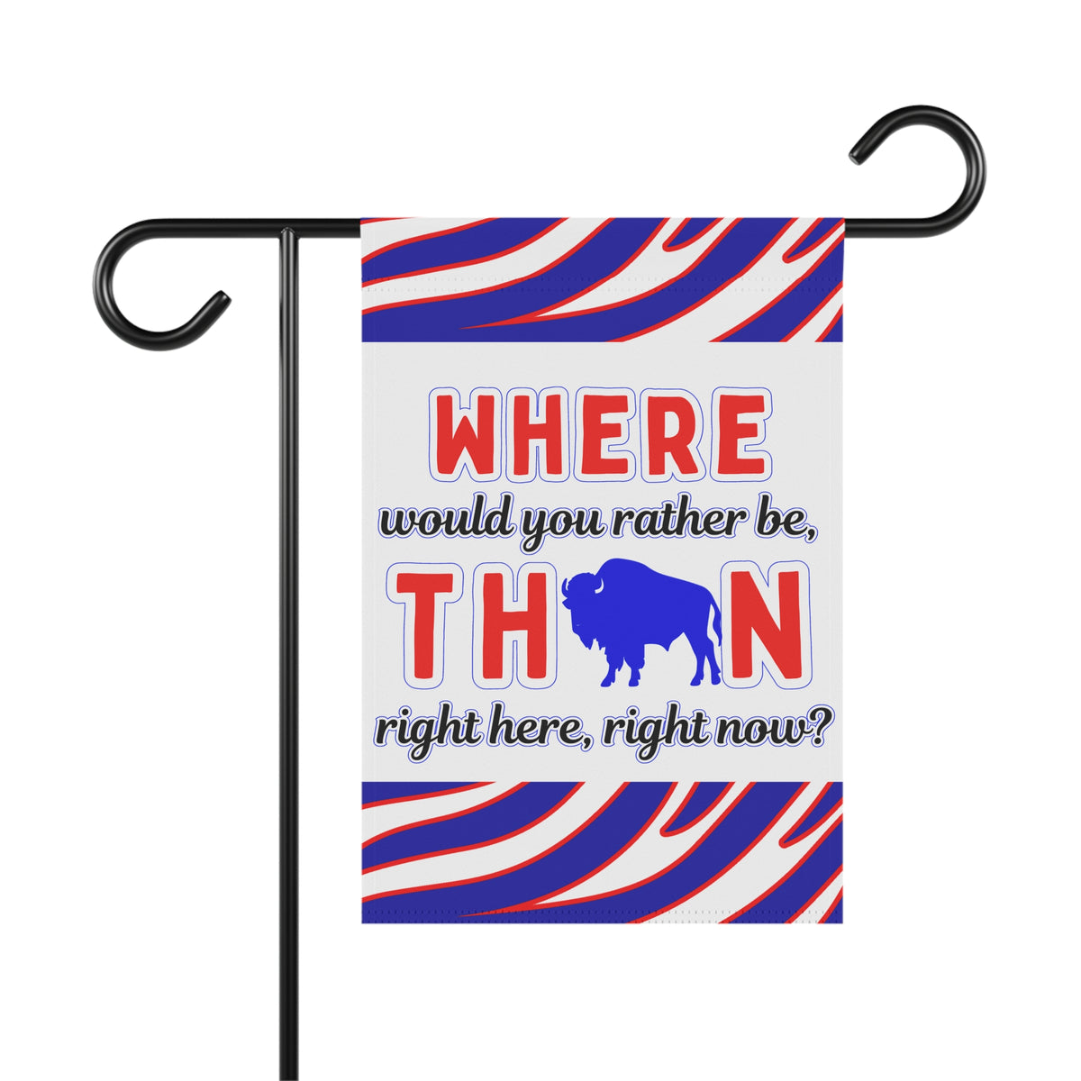 Where Would You Rather Be Animal Striped Garden Flags