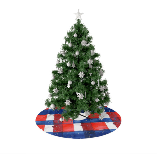 Buffalo Bills Plaid Christmas Tree Skirt