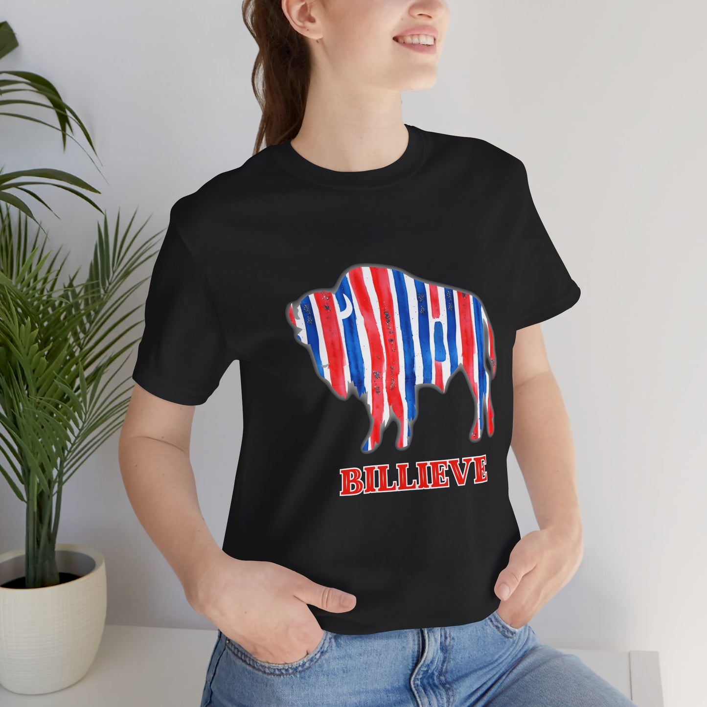 Watercolor Buffalo Unisex Short Sleeve Tee