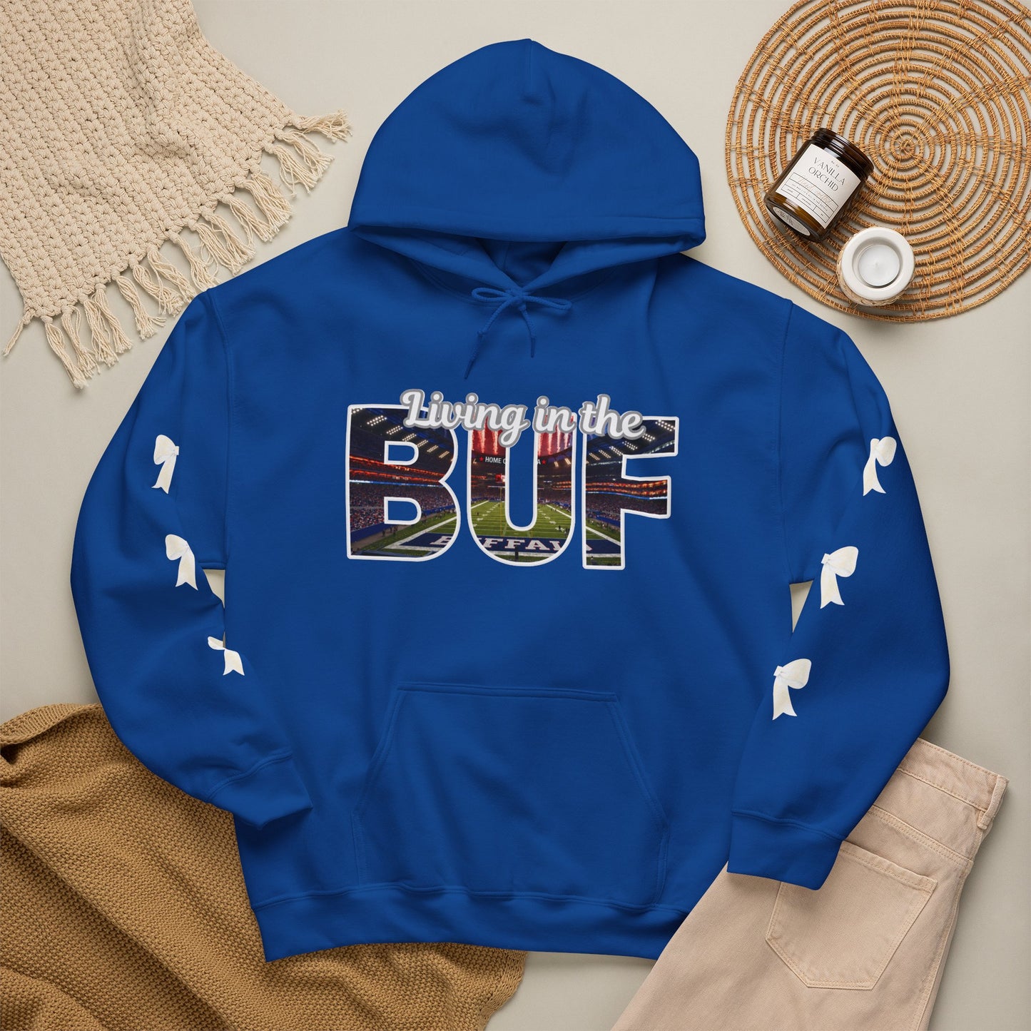 BUF Buffalo Bills Stadium Unisex Heavy Blend™ Hooded Sweatshirt