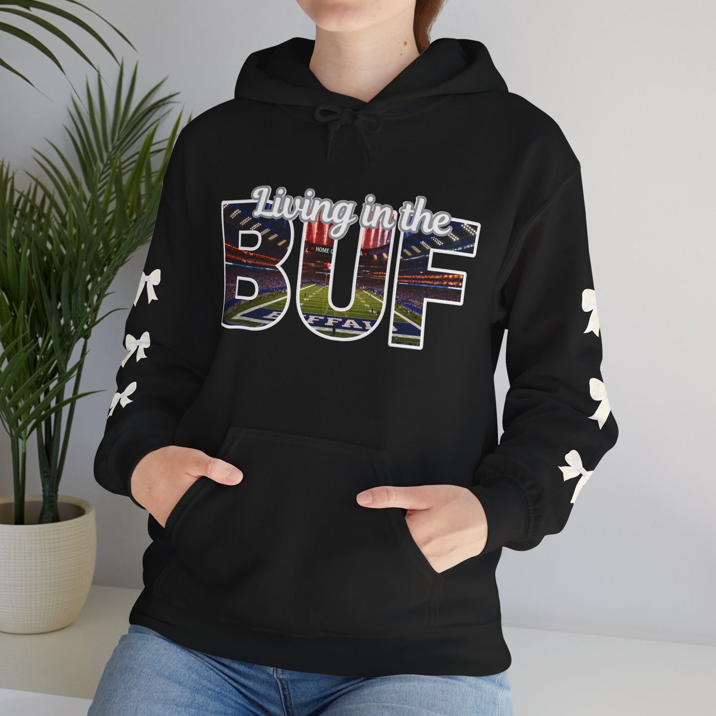 BUF Buffalo Bills Stadium Unisex Heavy Blend™ Hooded Sweatshirt