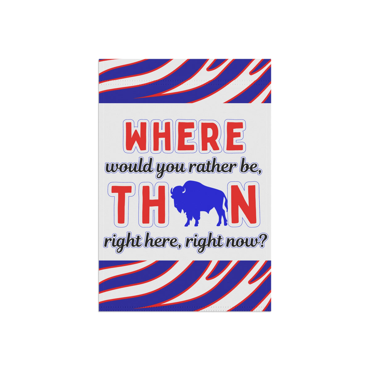 Where Would You Rather Be Animal Striped Garden Flags
