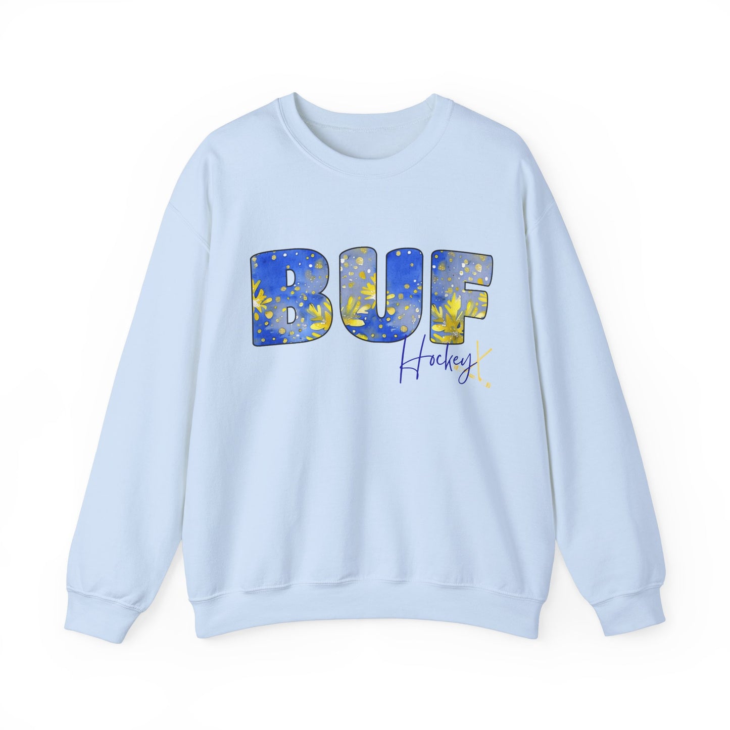 Sabres BUF Watercolor Unisex Heavy Blend™ Crewneck Sweatshirt