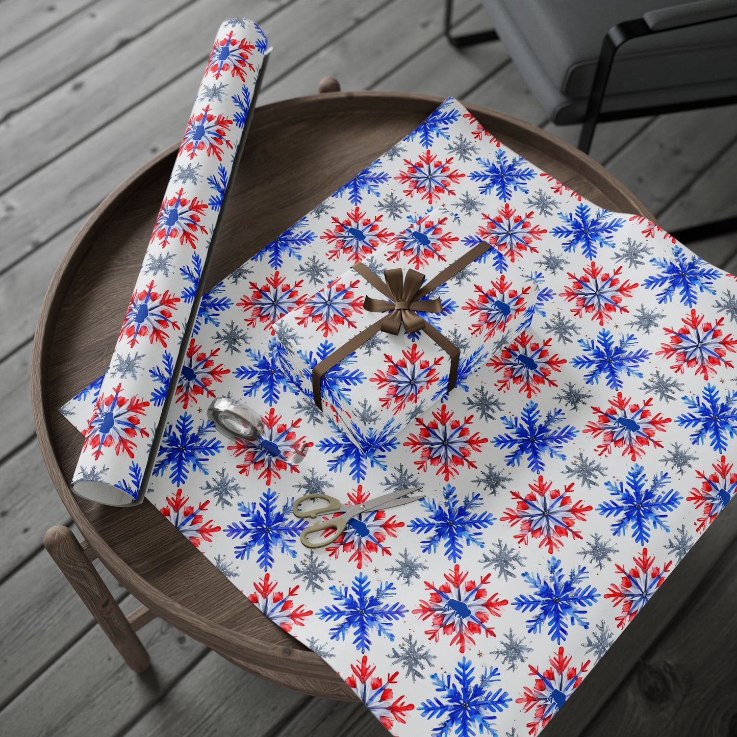 Bills Snowflake Wrapping Papers