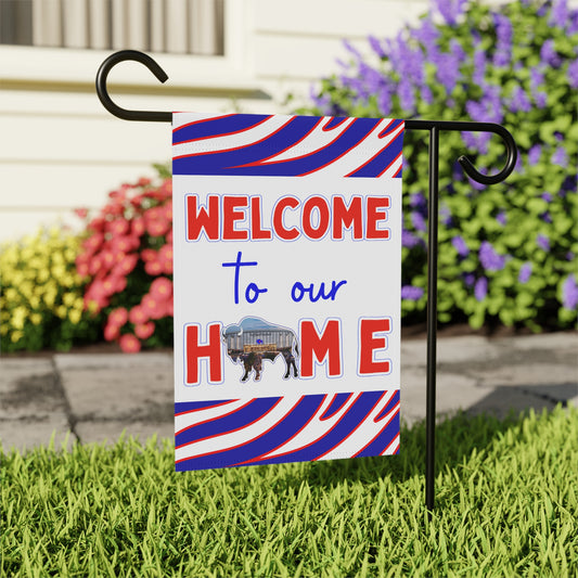 Welcome to our New Home - New Stadium 2026 Animal Stripes Garden Flags