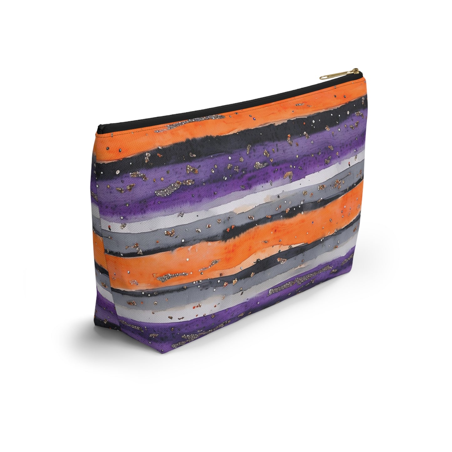 Bandits Watercolor Striped Accessory Pouch w T-bottom