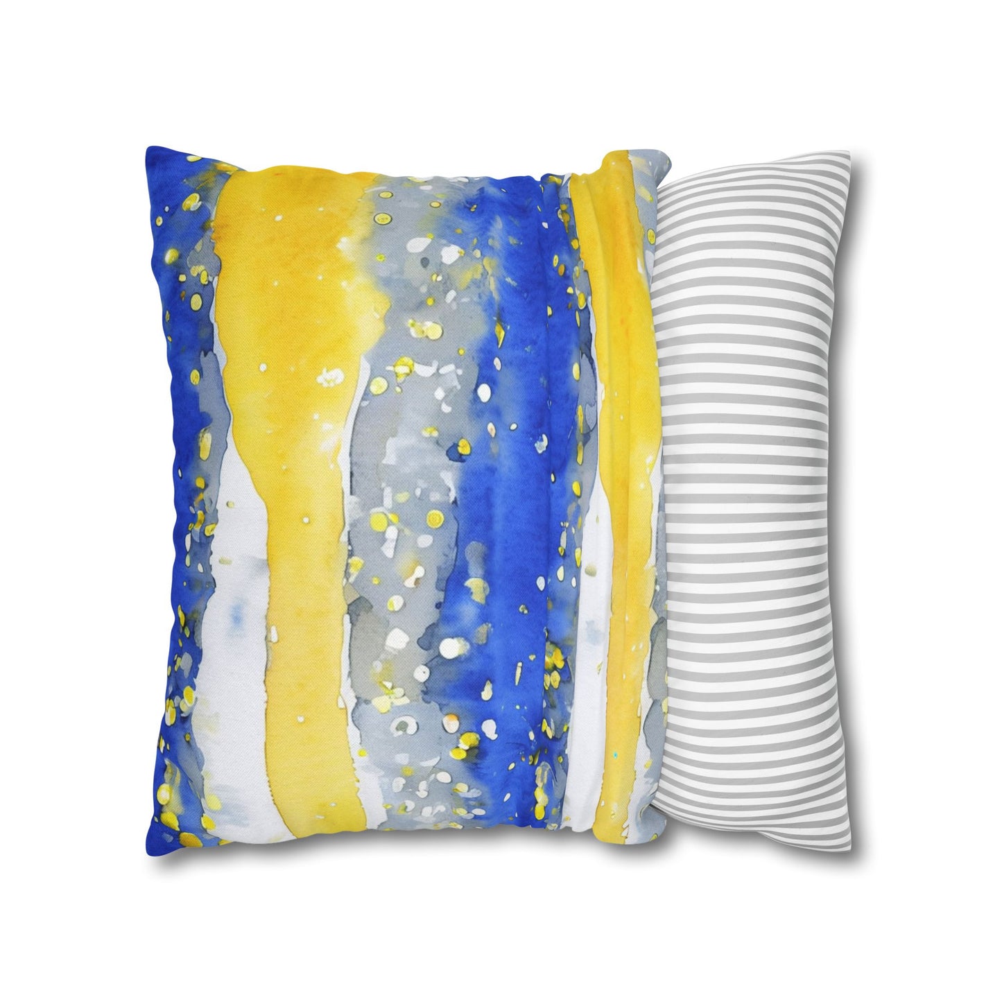 Sabres Stripe Watercolor Spun Polyester Square Pillowcase