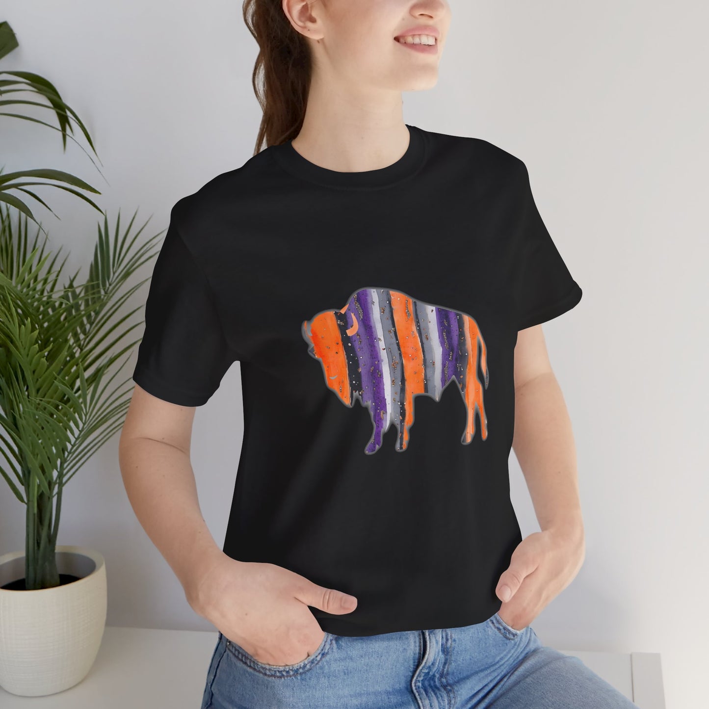 Bandits Watercolor Buffalo Unisex Short Sleeve Tee