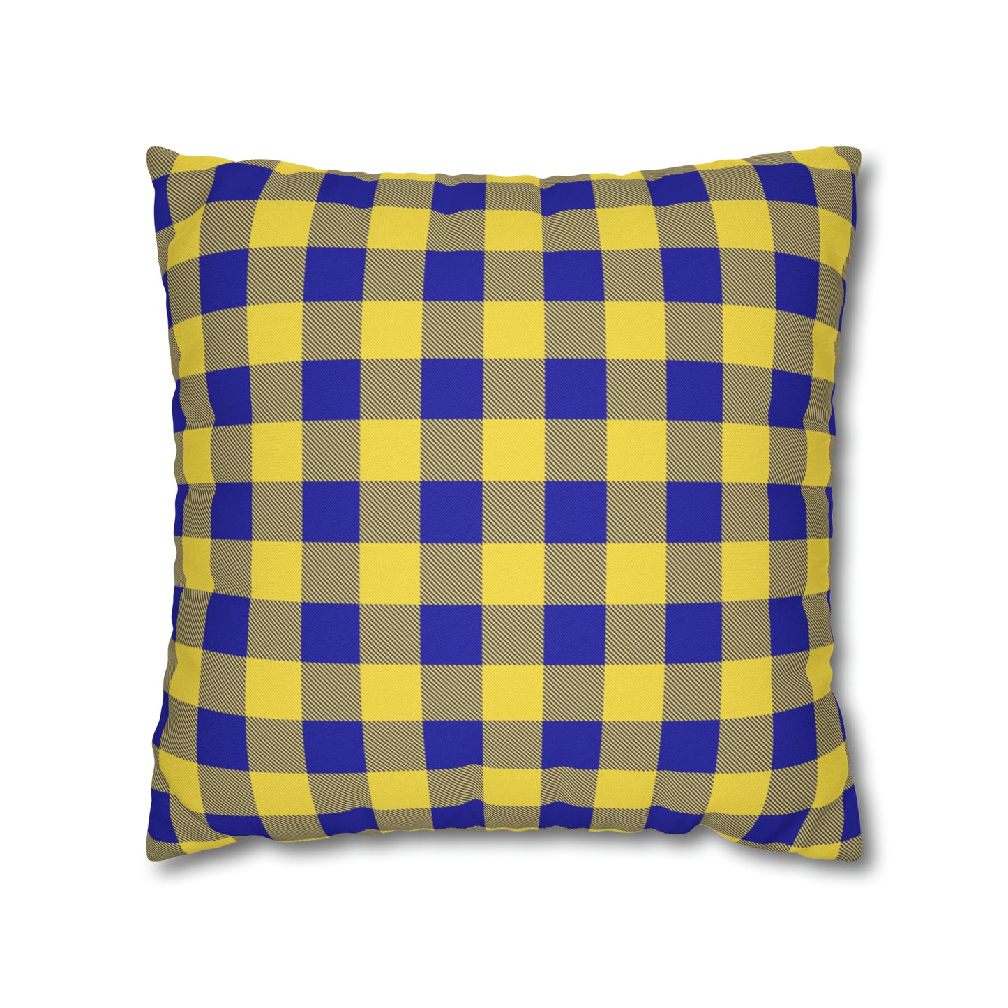 Sabres Buffalo Plaid Spun Polyester Square Pillow Case