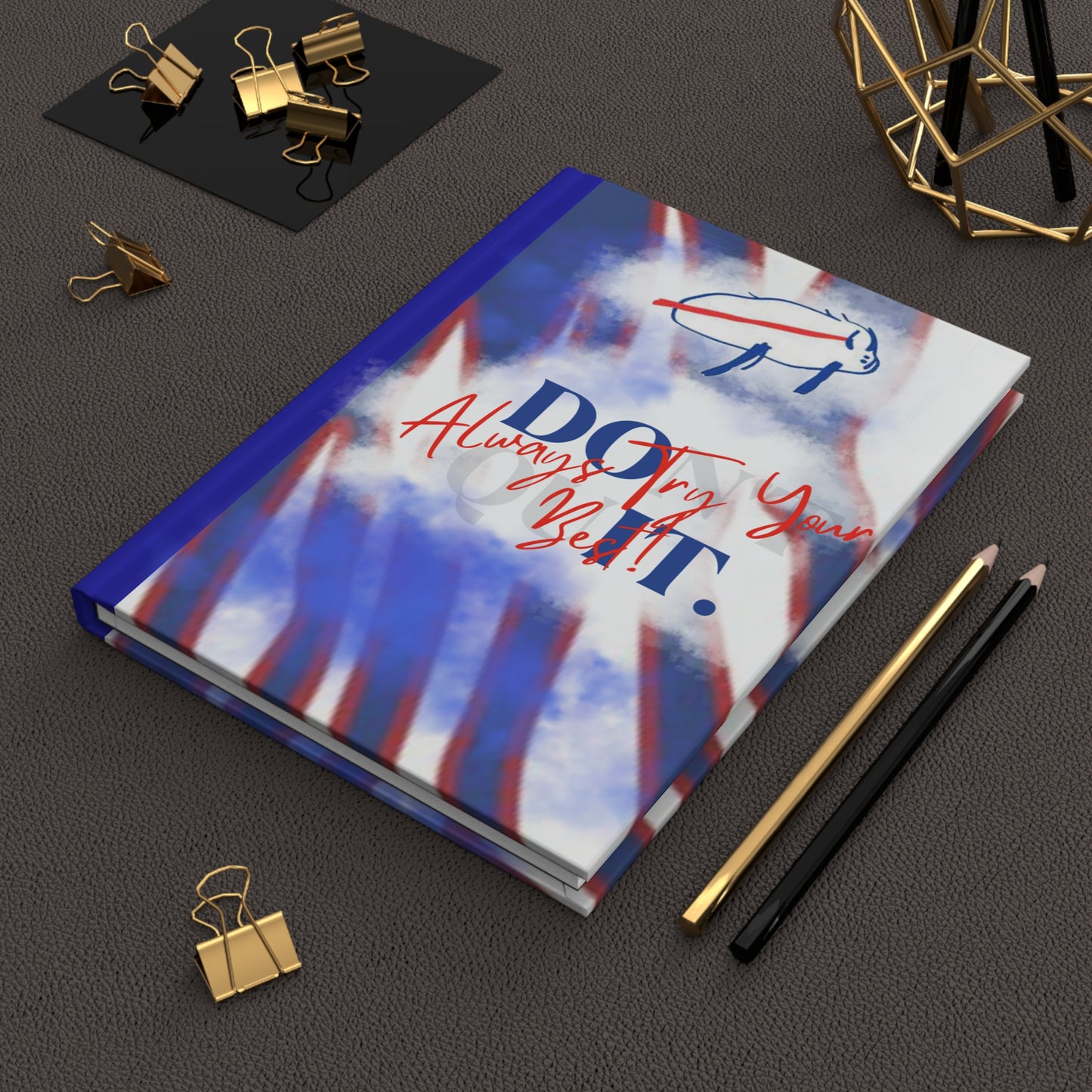 Don’t Quit 716 6" x 9" 150 Page (75 sheets lined white paper) Hardcover Journal Matte