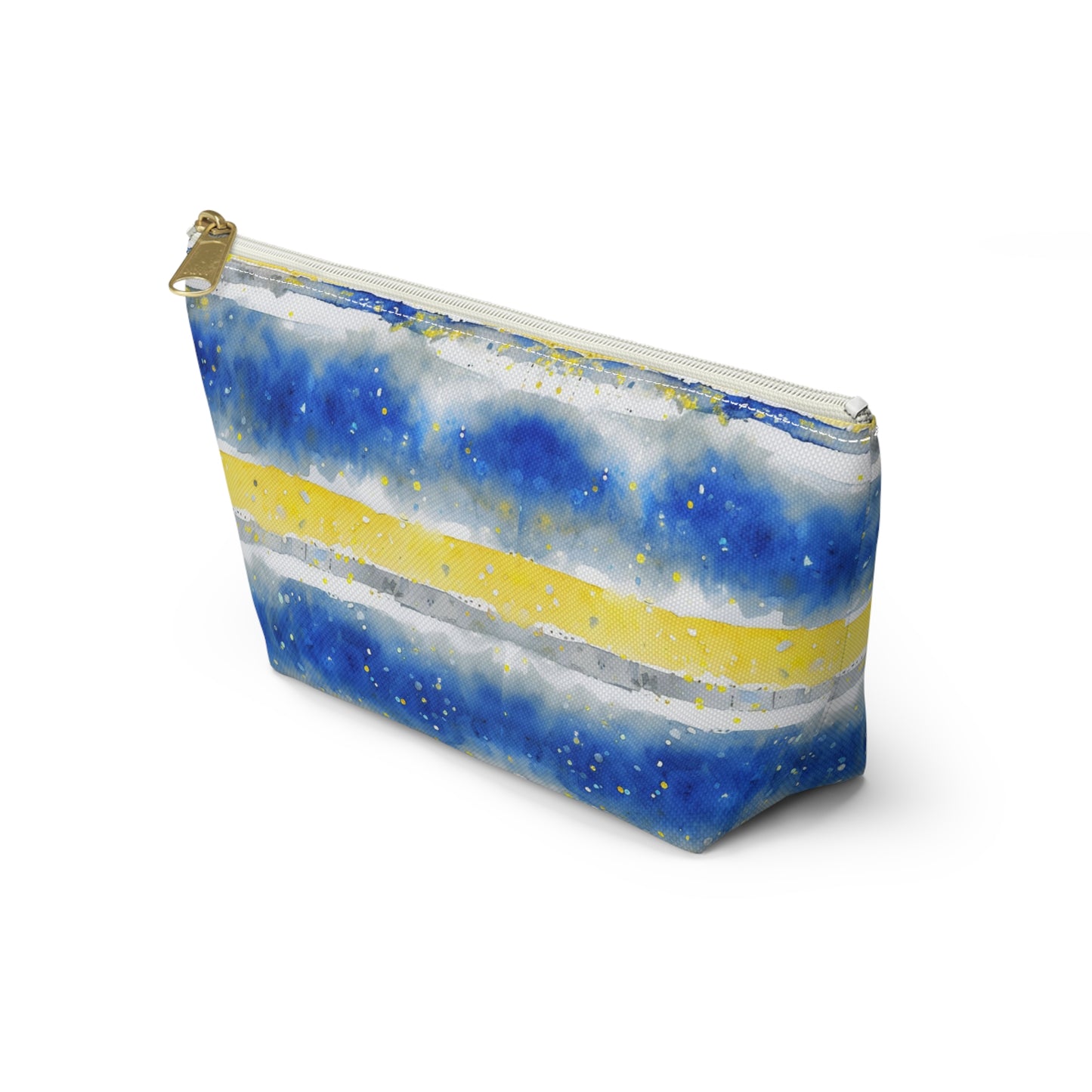 Sabres Watercolor Striped Accessory Pouch w T-bottom