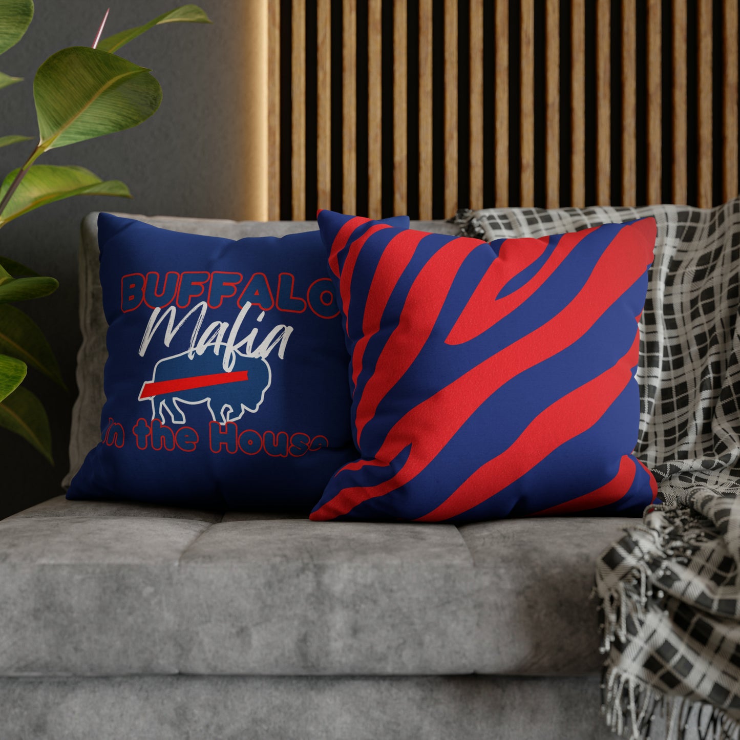 Buffalo Mafia Spun Polyester Square Pillow Case