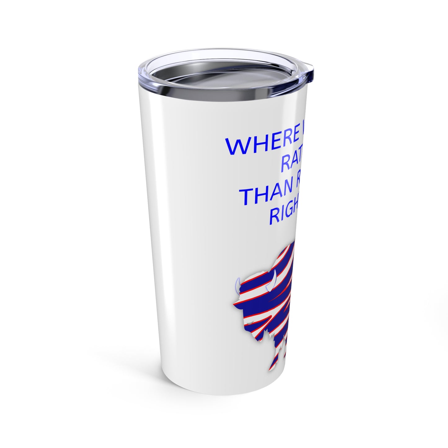 Marv  Levy quote Tumbler 20oz BUFFALO ANIMAL PRINT