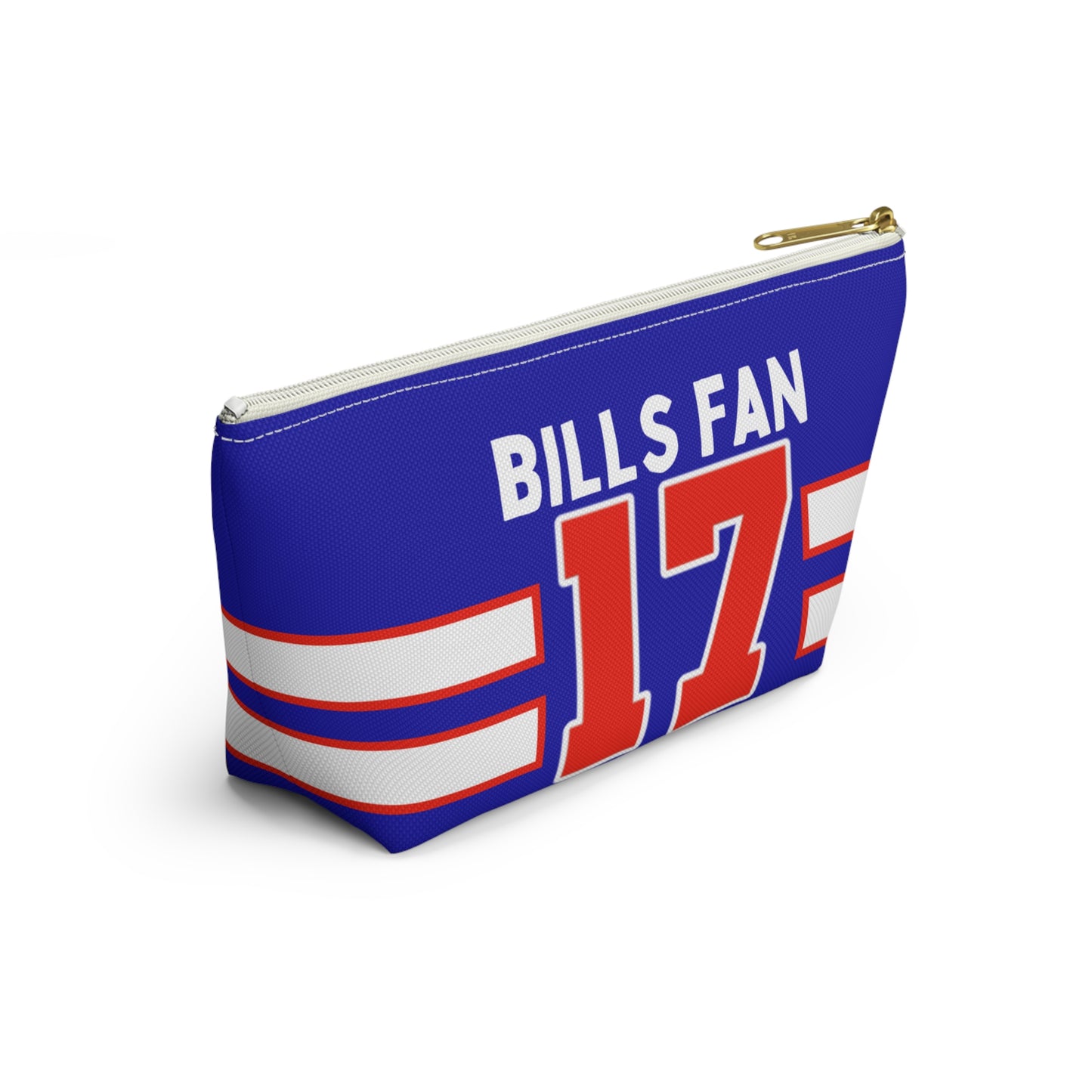 #17 Buffalo Bills Retro Accessory Pouch w T-bottom