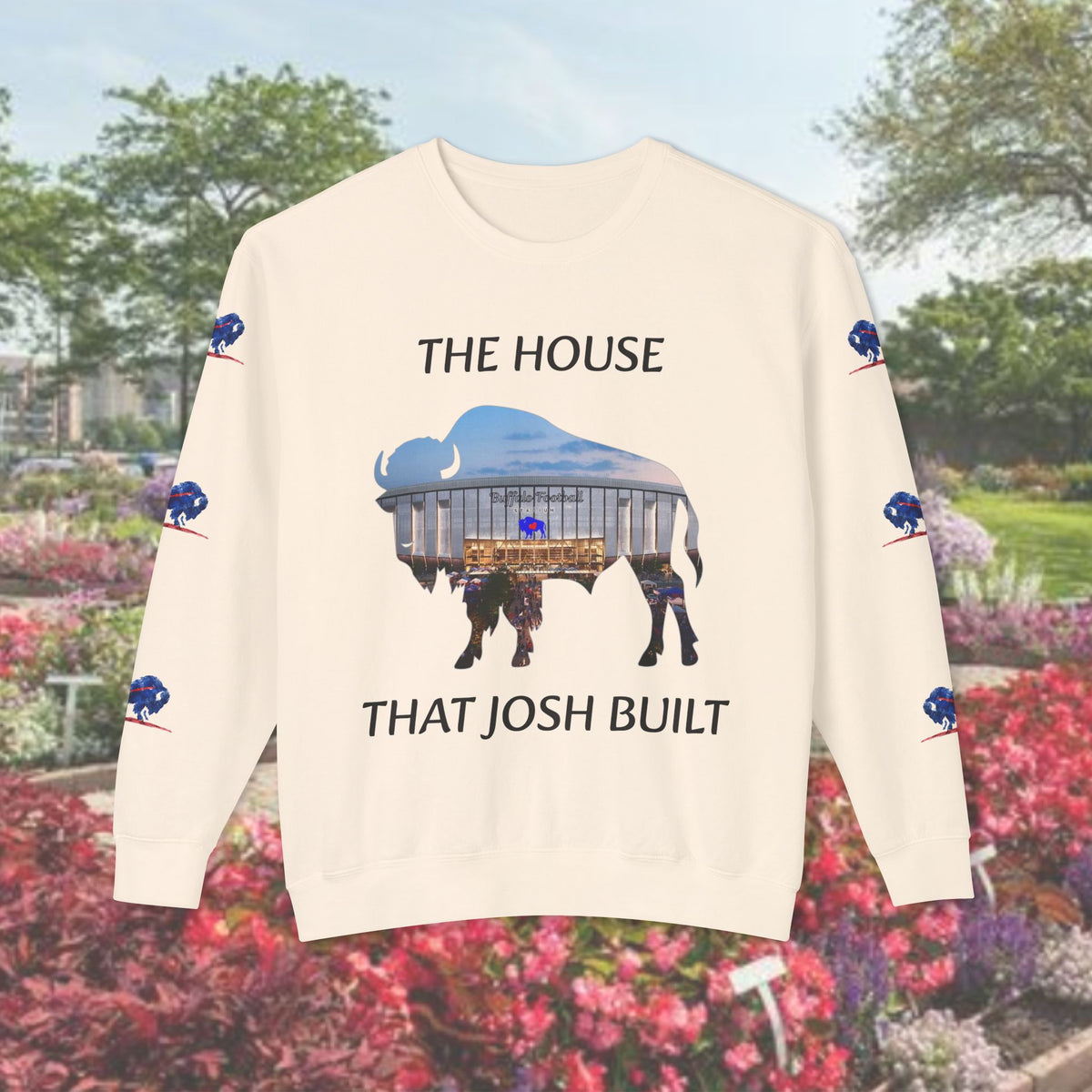 Copy of Watercolor Buffalo Football Unisex Lightweight Crewneck Sweatshirt