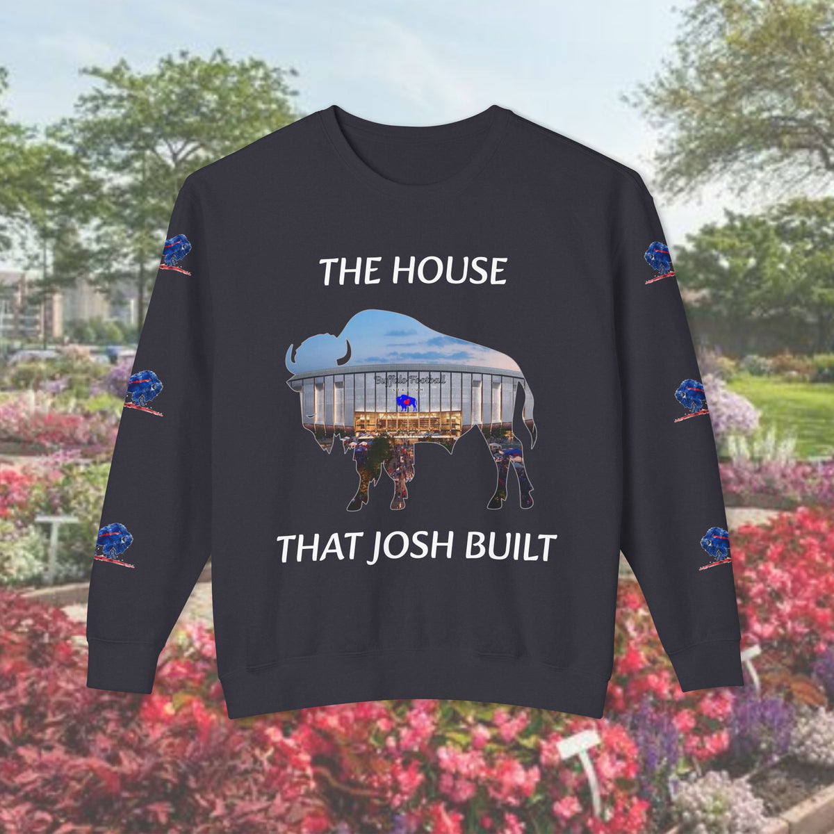 Copy of Watercolor Buffalo Football Unisex Lightweight Crewneck Sweatshirt