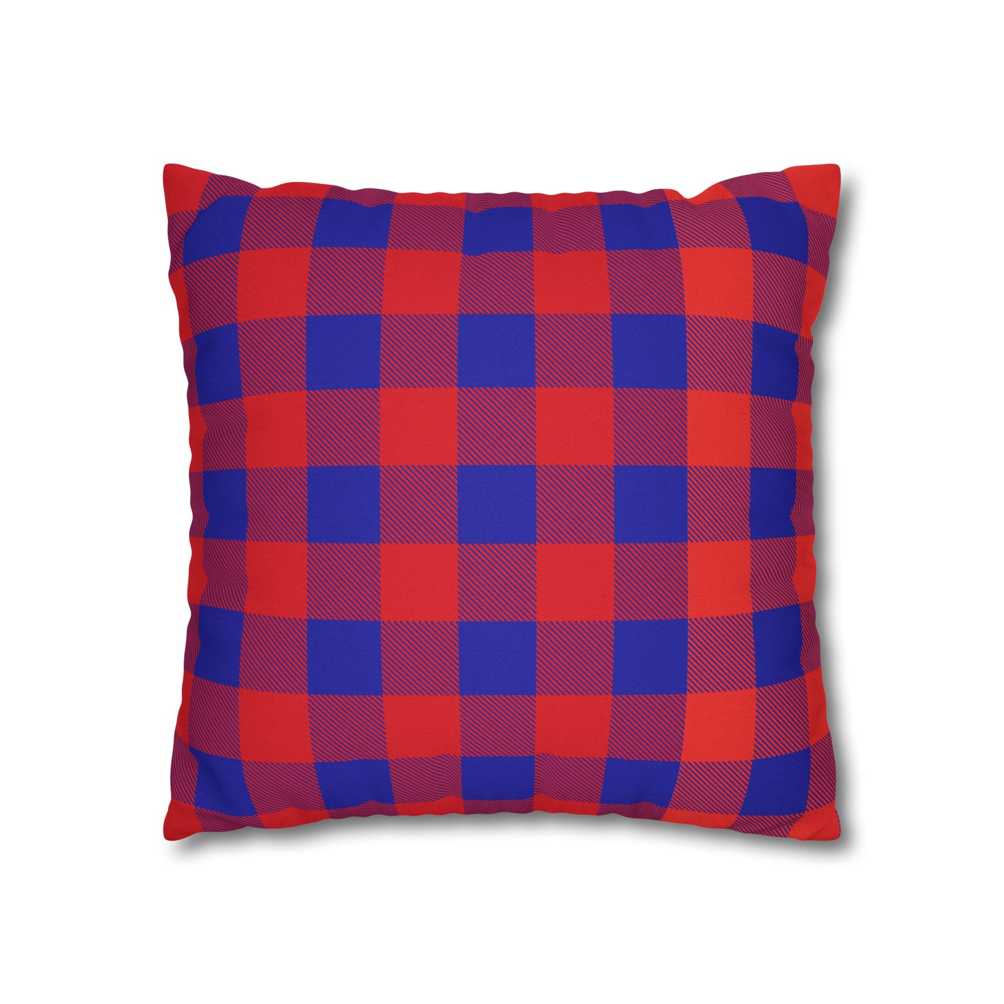 Bills Buffalo Plaid Spun Polyester Square Pillow Case