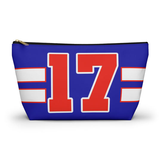 #17 Buffalo Bills Retro Accessory Pouch w T-bottom