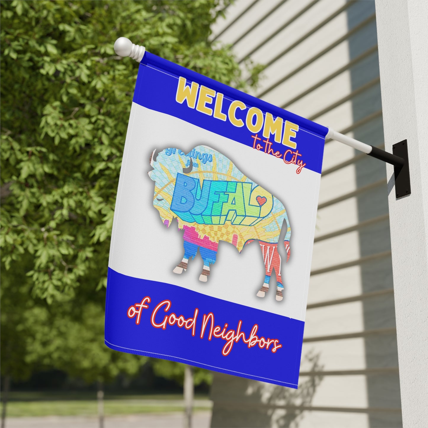 Welcome to the City of Good Neighbors Garden Flag