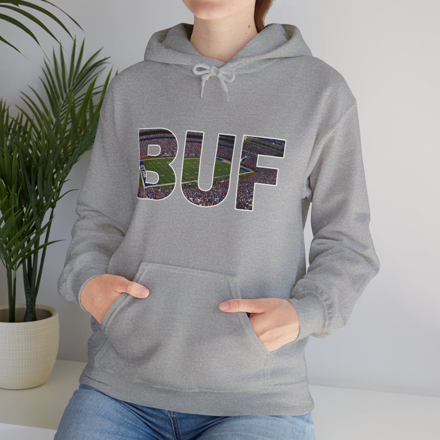 BUF Buffalo Bills Stadium Unisex Heavy Blend™ Hooded Sweatshirt