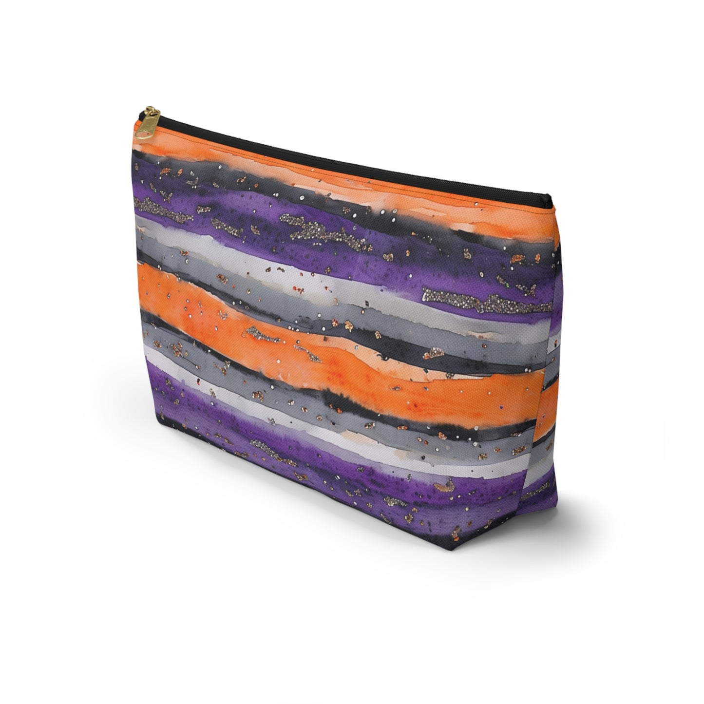 Bandits Watercolor Striped Accessory Pouch w T-bottom