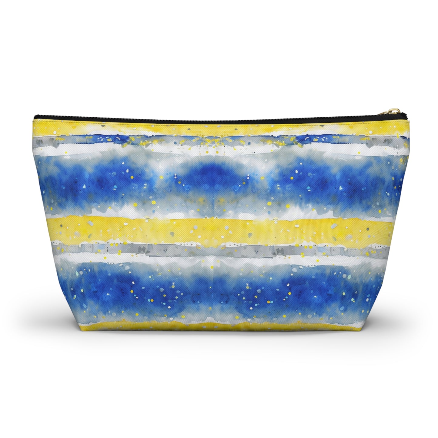 Sabres Watercolor Striped Accessory Pouch w T-bottom