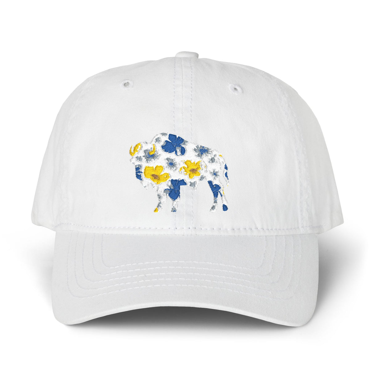 HOCKEY FLORAL BUFFALO Baseball Hat (Embroidery)