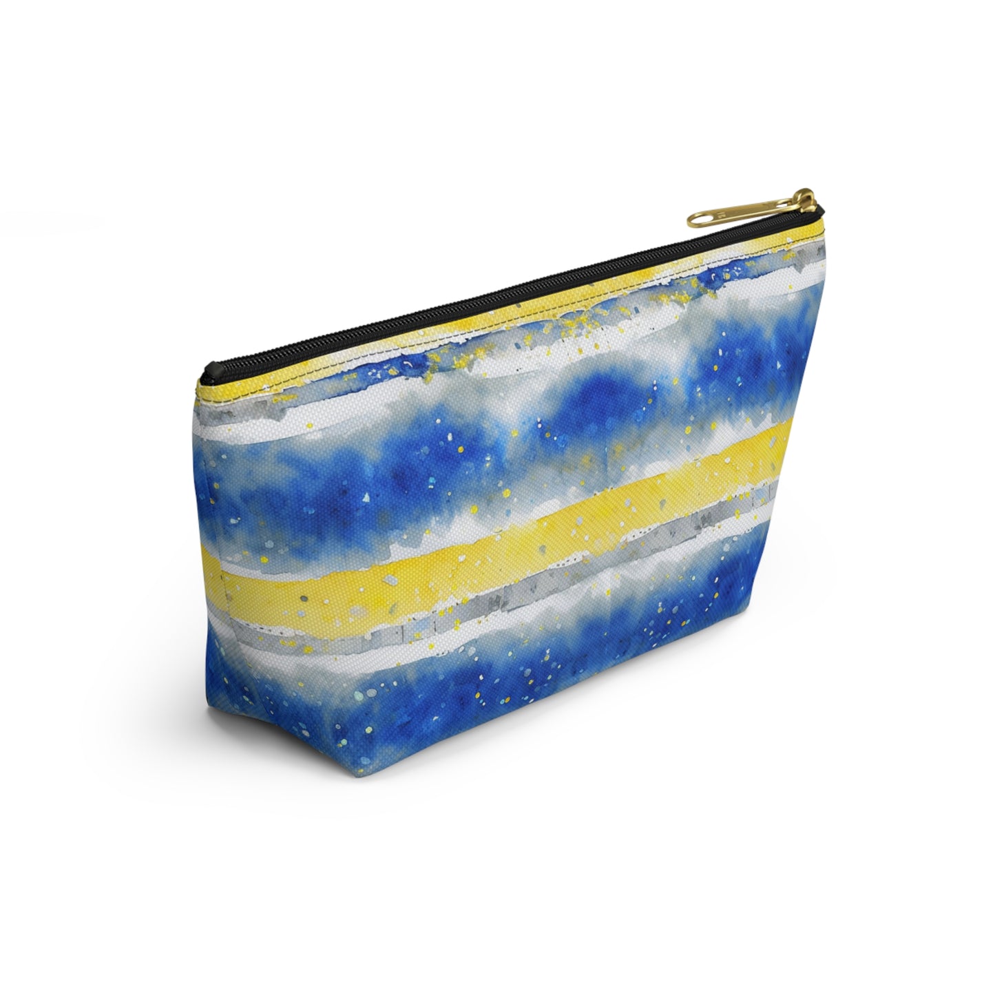 Sabres Watercolor Striped Accessory Pouch w T-bottom