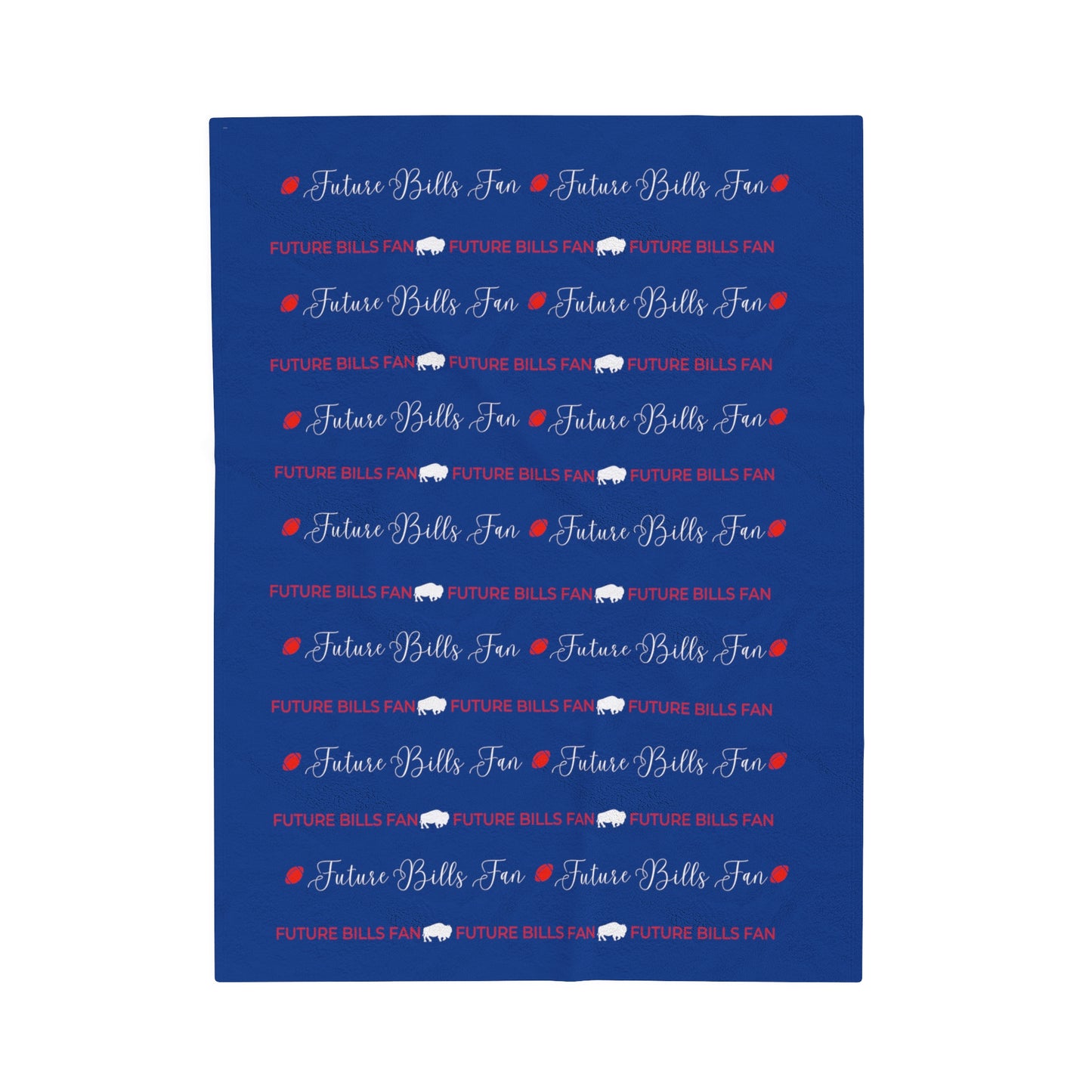 Future Bills Fan Warm and Cuddly Velveteen Plush Blanket