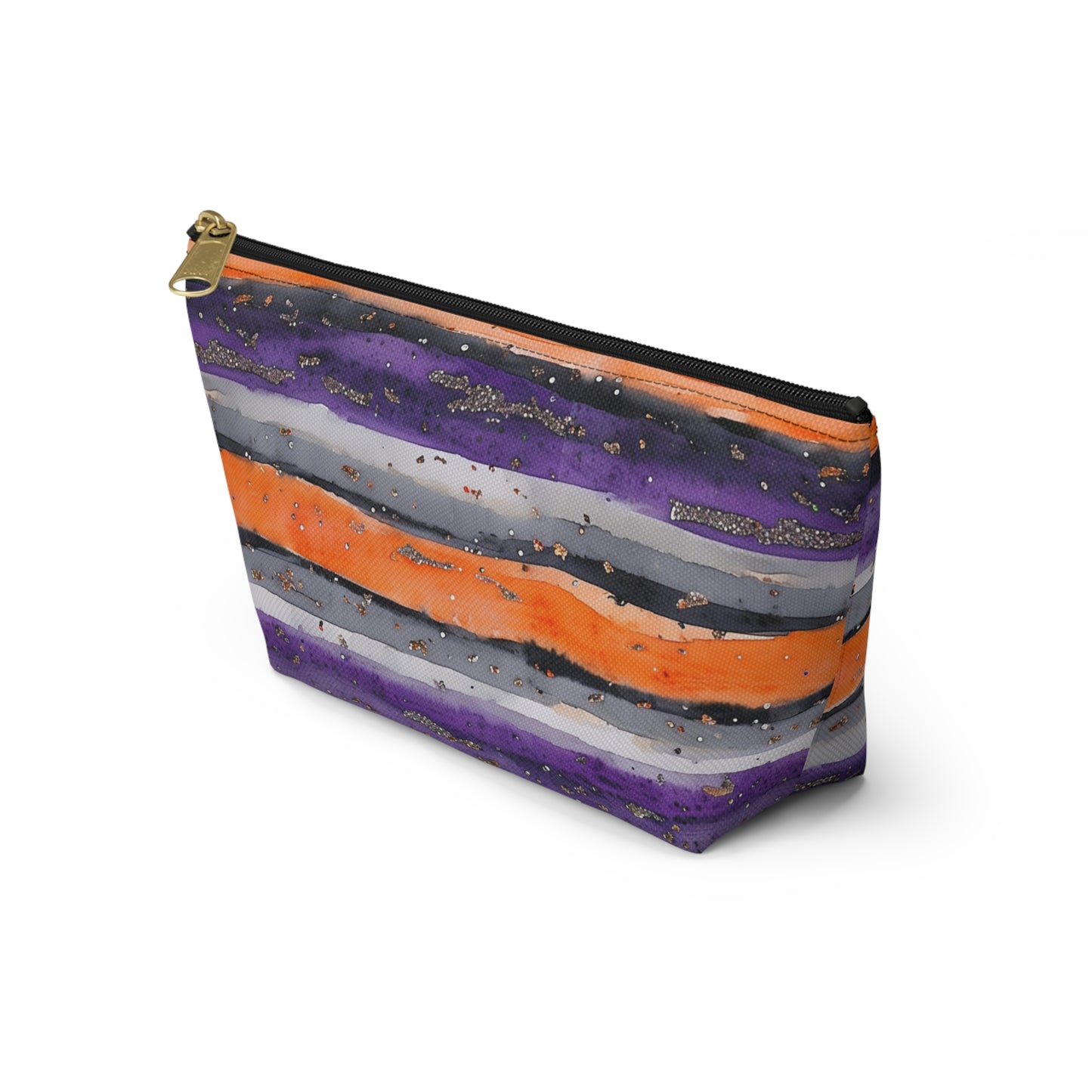 Bandits Watercolor Striped Accessory Pouch w T-bottom