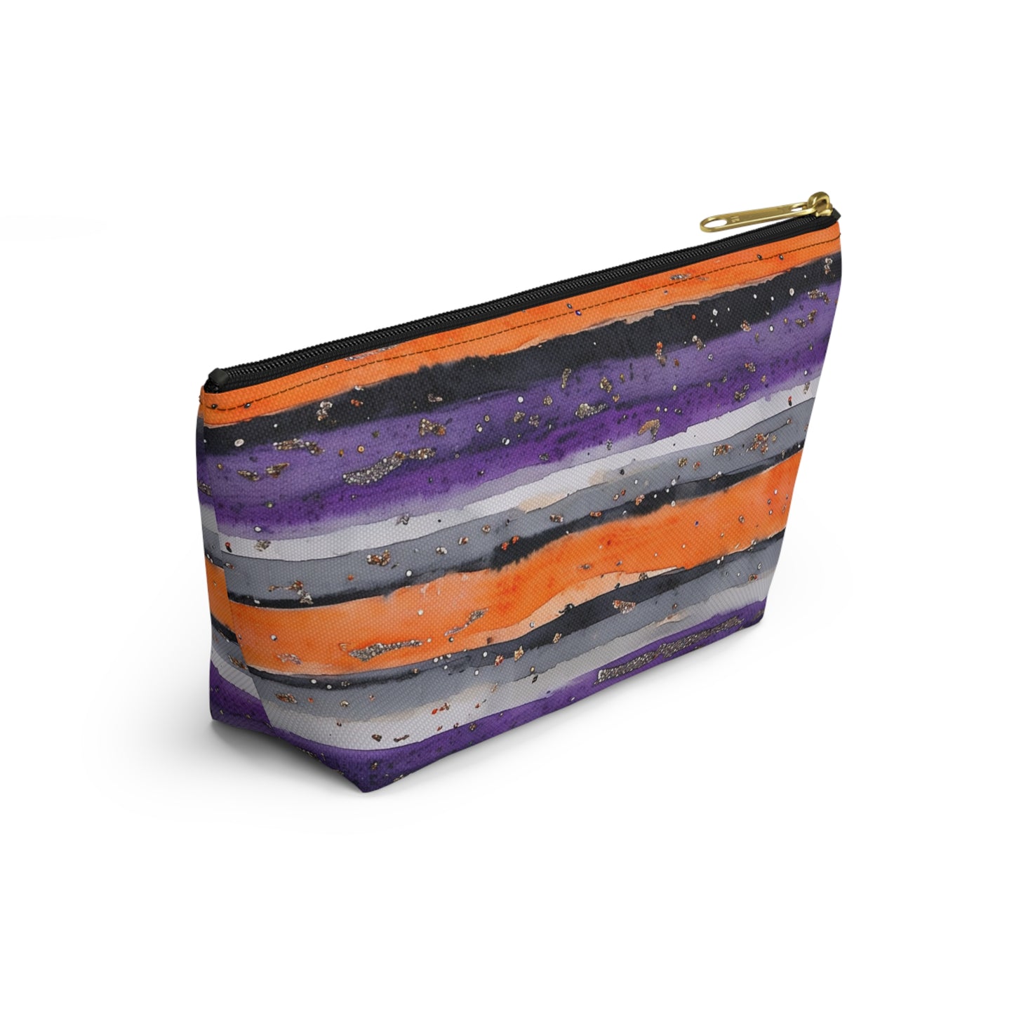 Bandits Watercolor Striped Accessory Pouch w T-bottom